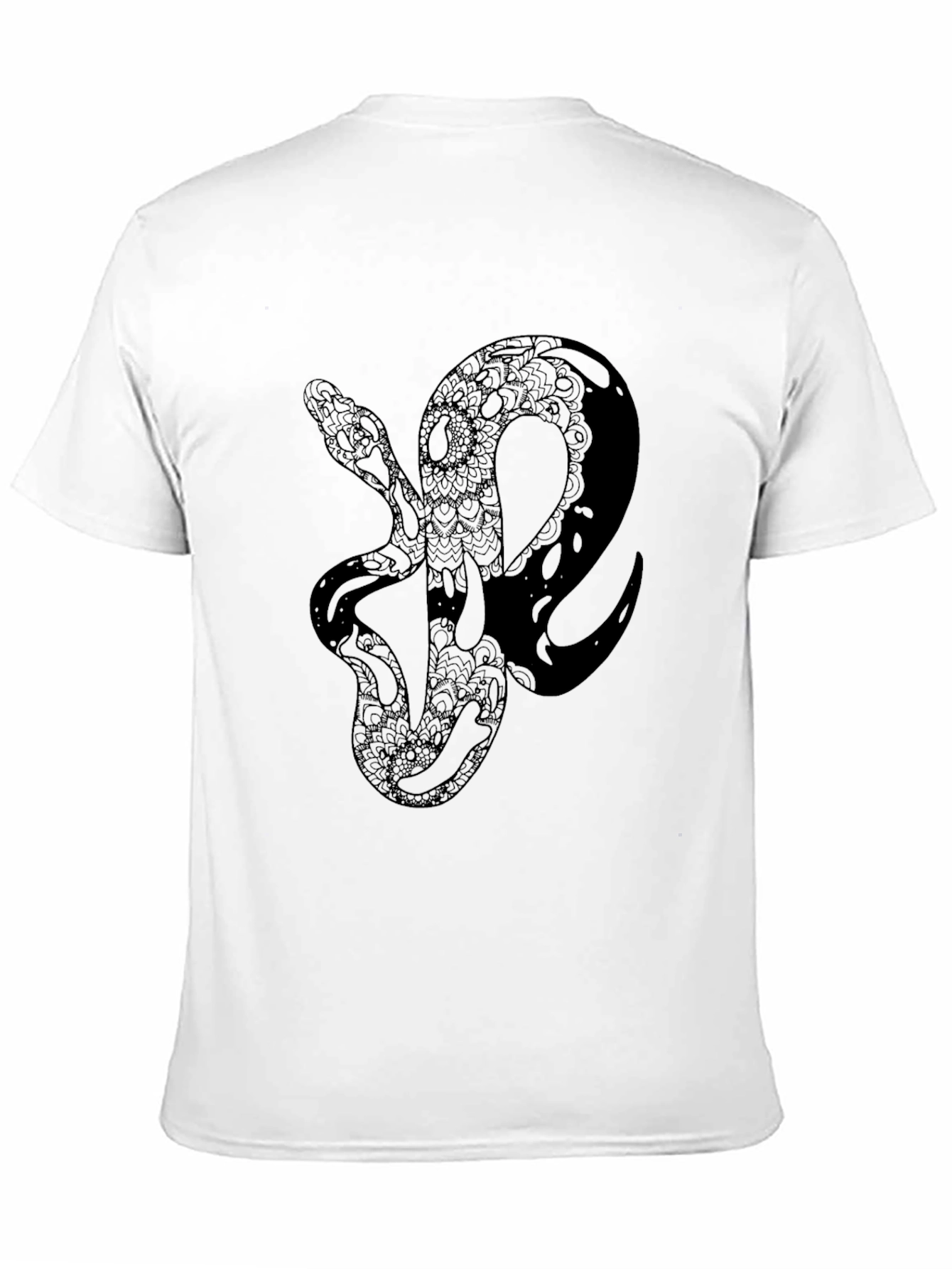 Snake Graphic Black T-Shirt - Unique Serpent Design