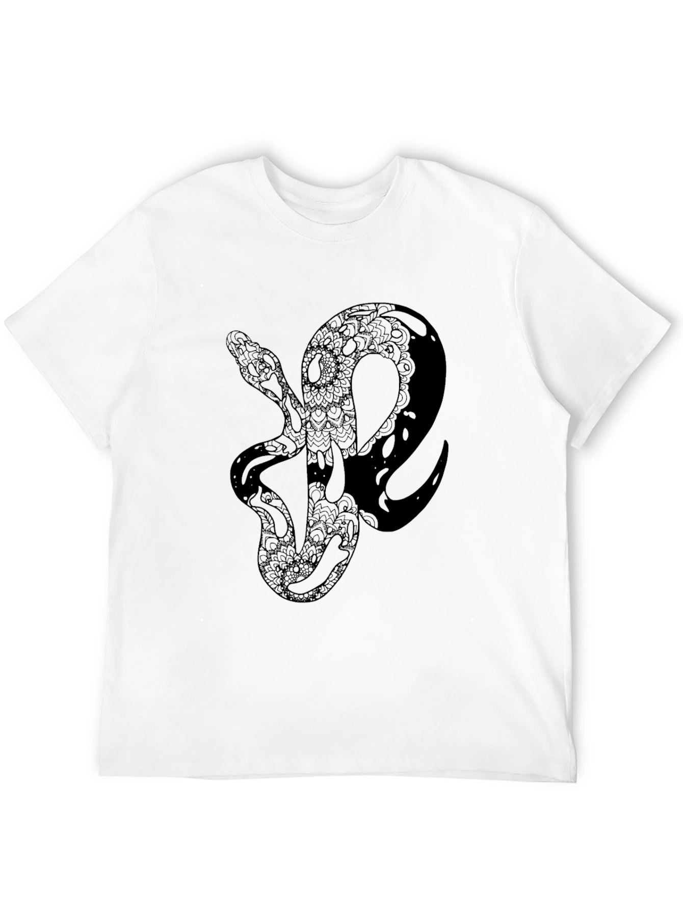 Snake Graphic Black T-Shirt - Unique Serpent Design