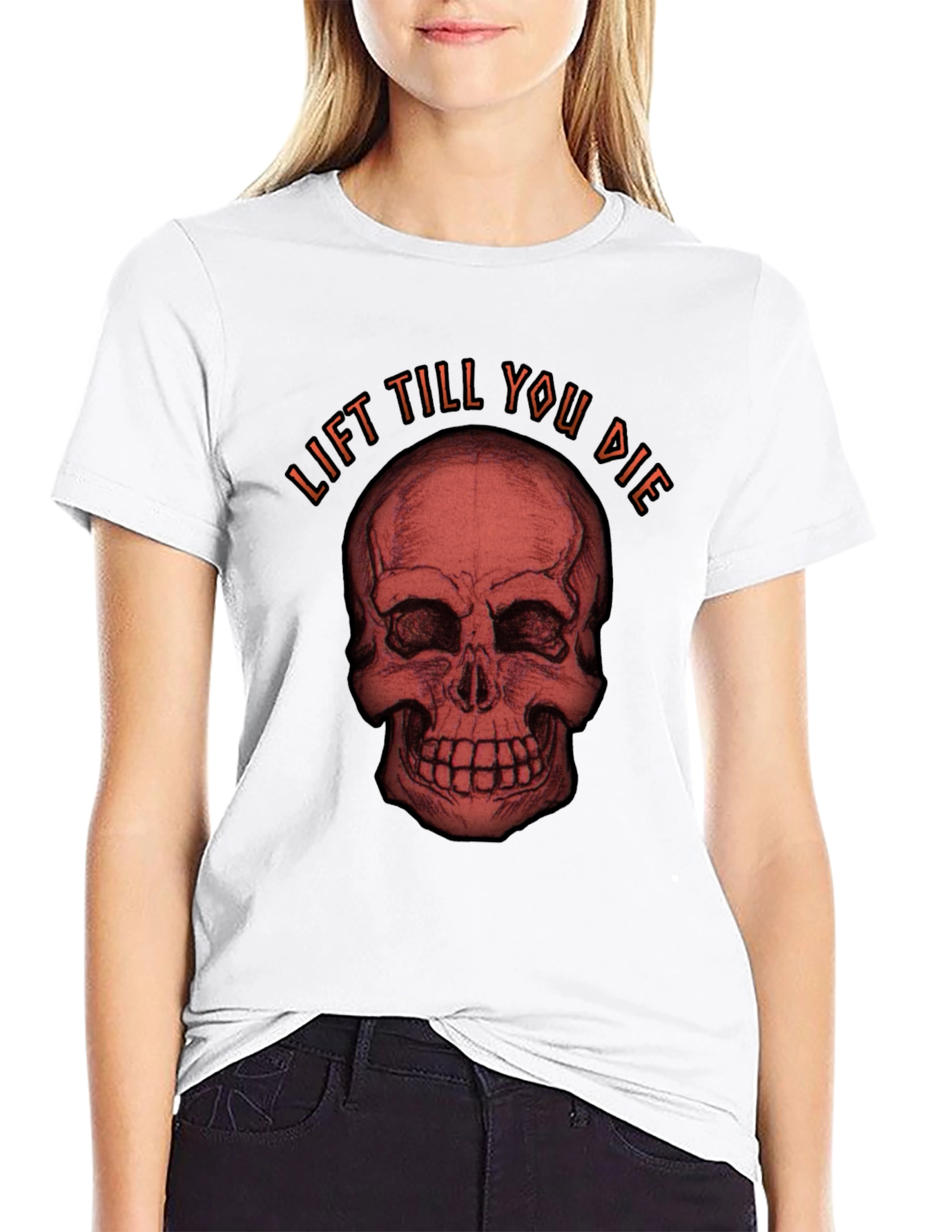 Lift Till You Die Skull Graphic Tee