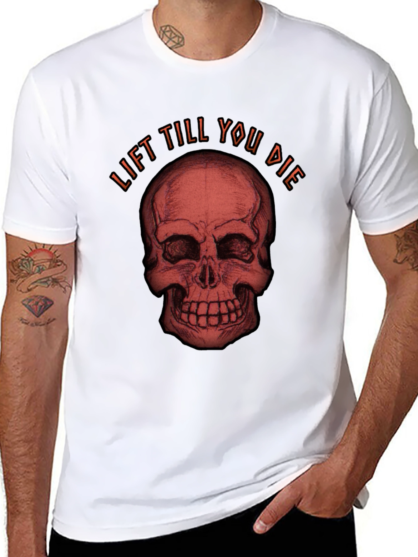 Lift Till You Die Skull Graphic Tee