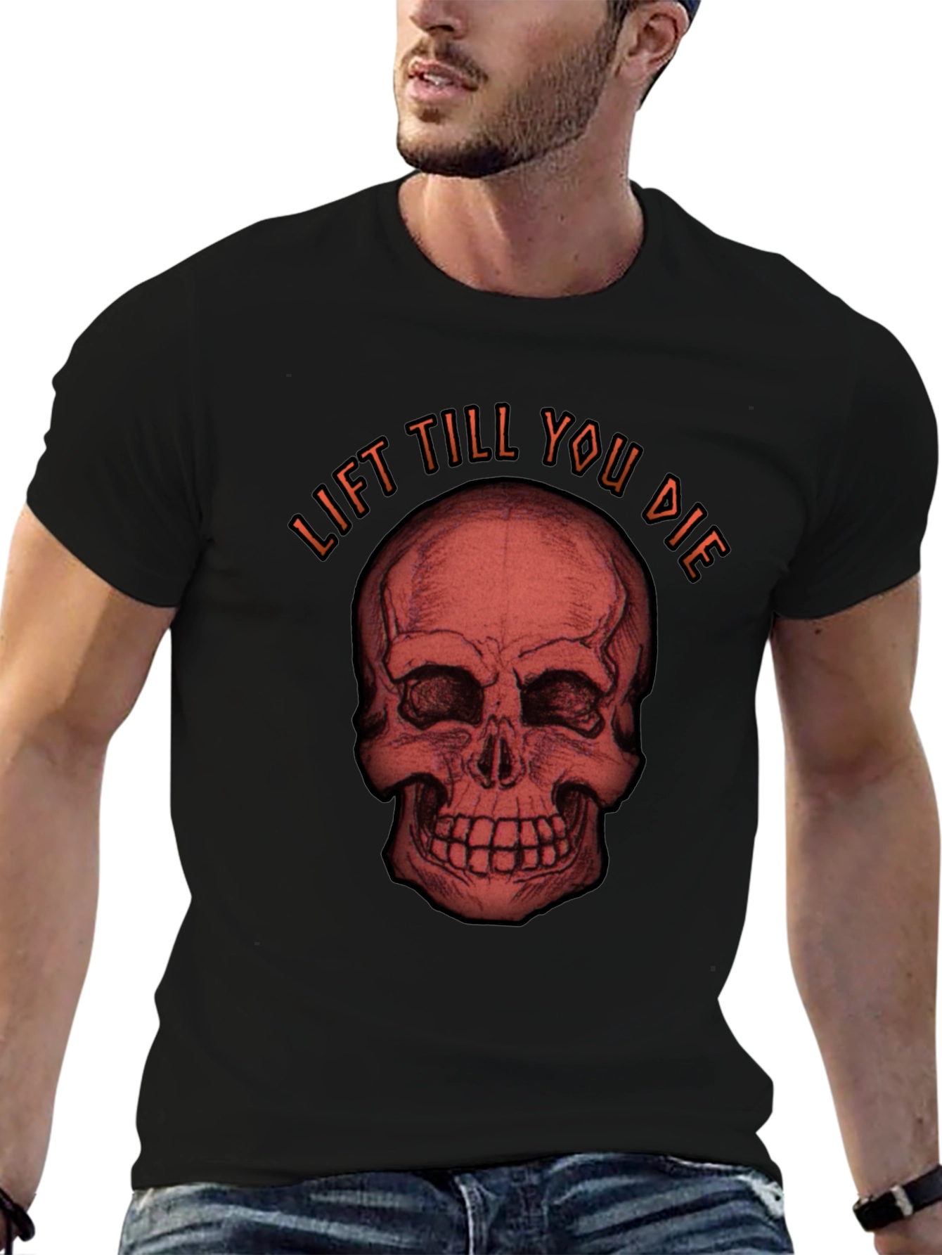 Lift Till You Die Skull Graphic Tee