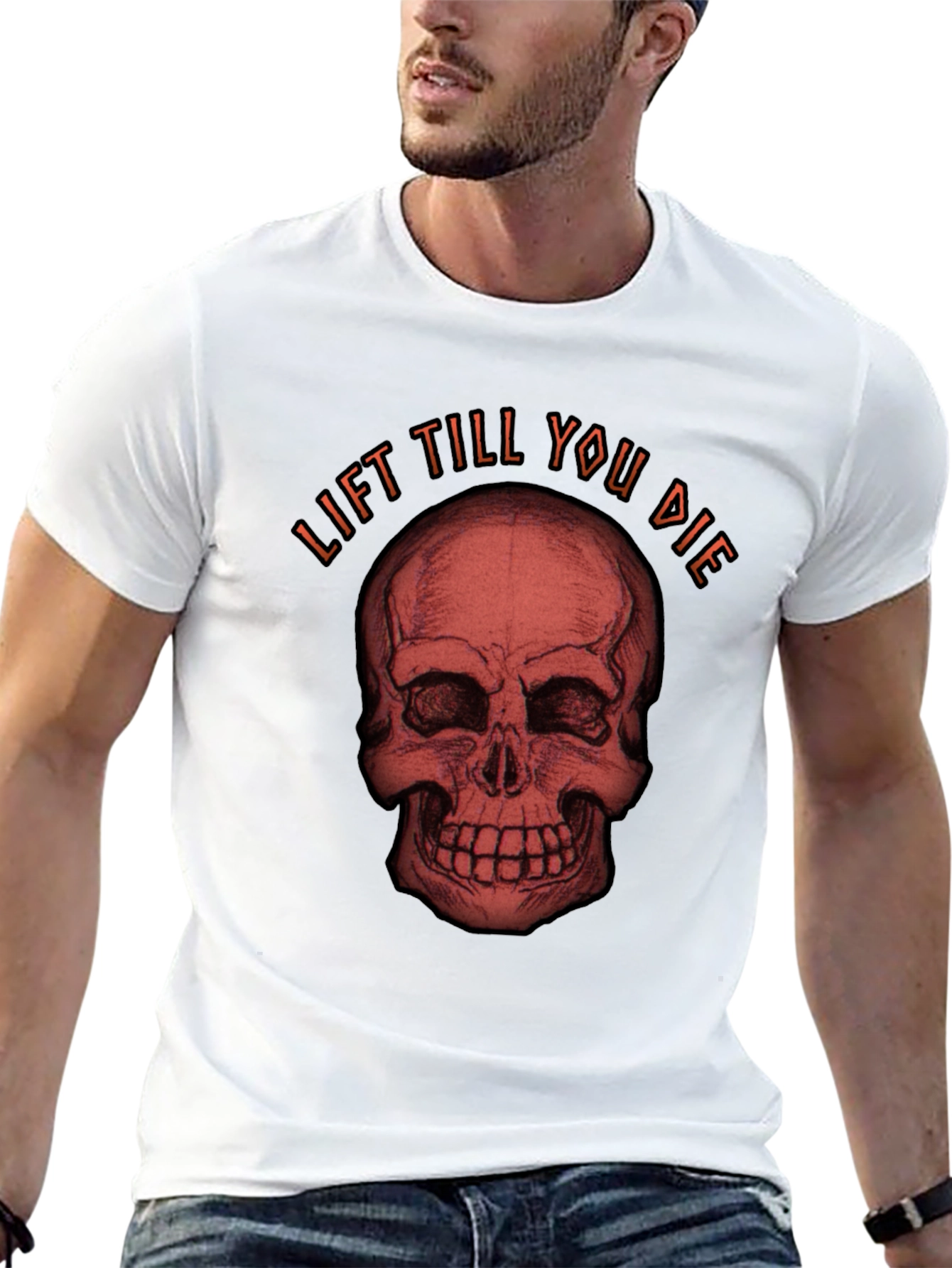 Lift Till You Die Skull Graphic Tee