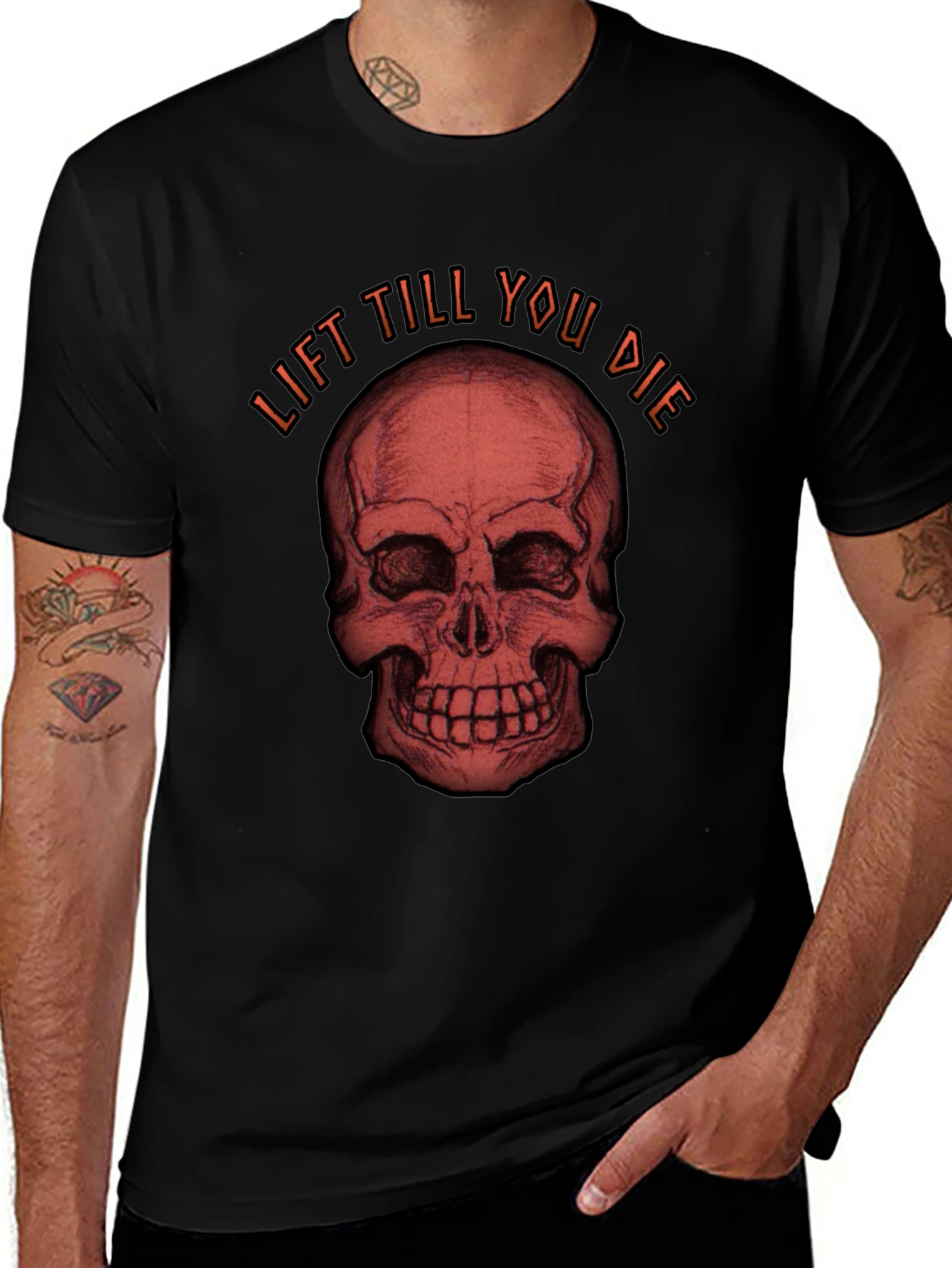 Lift Till You Die Skull Graphic Tee