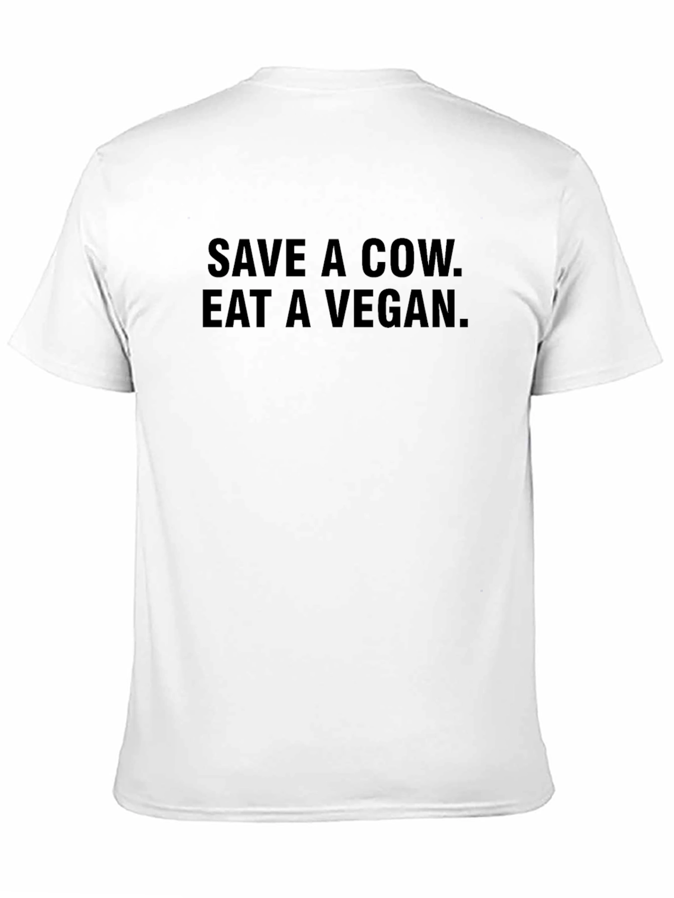 Save a Cow Eat a Vegan Black T-Shirt