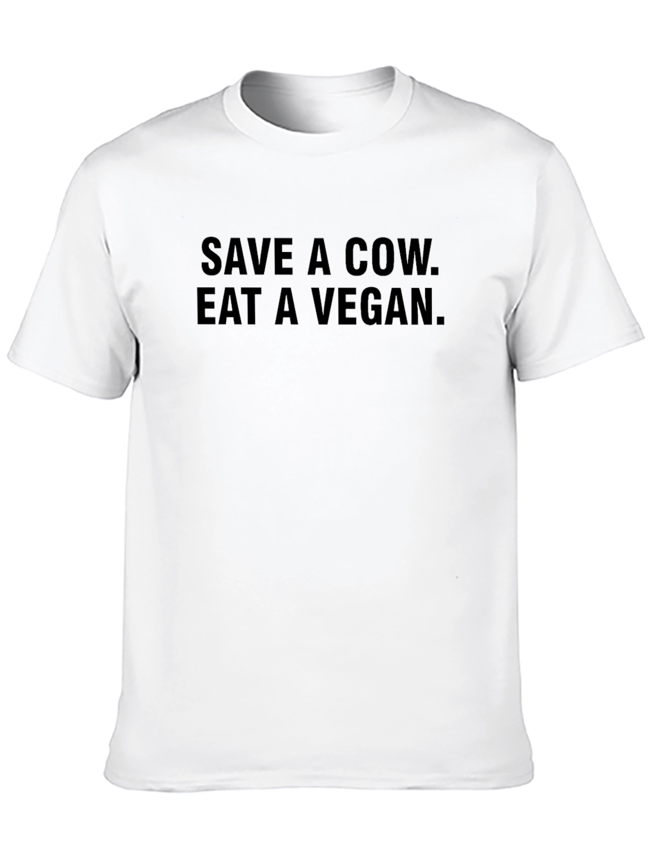 Save a Cow Eat a Vegan Black T-Shirt