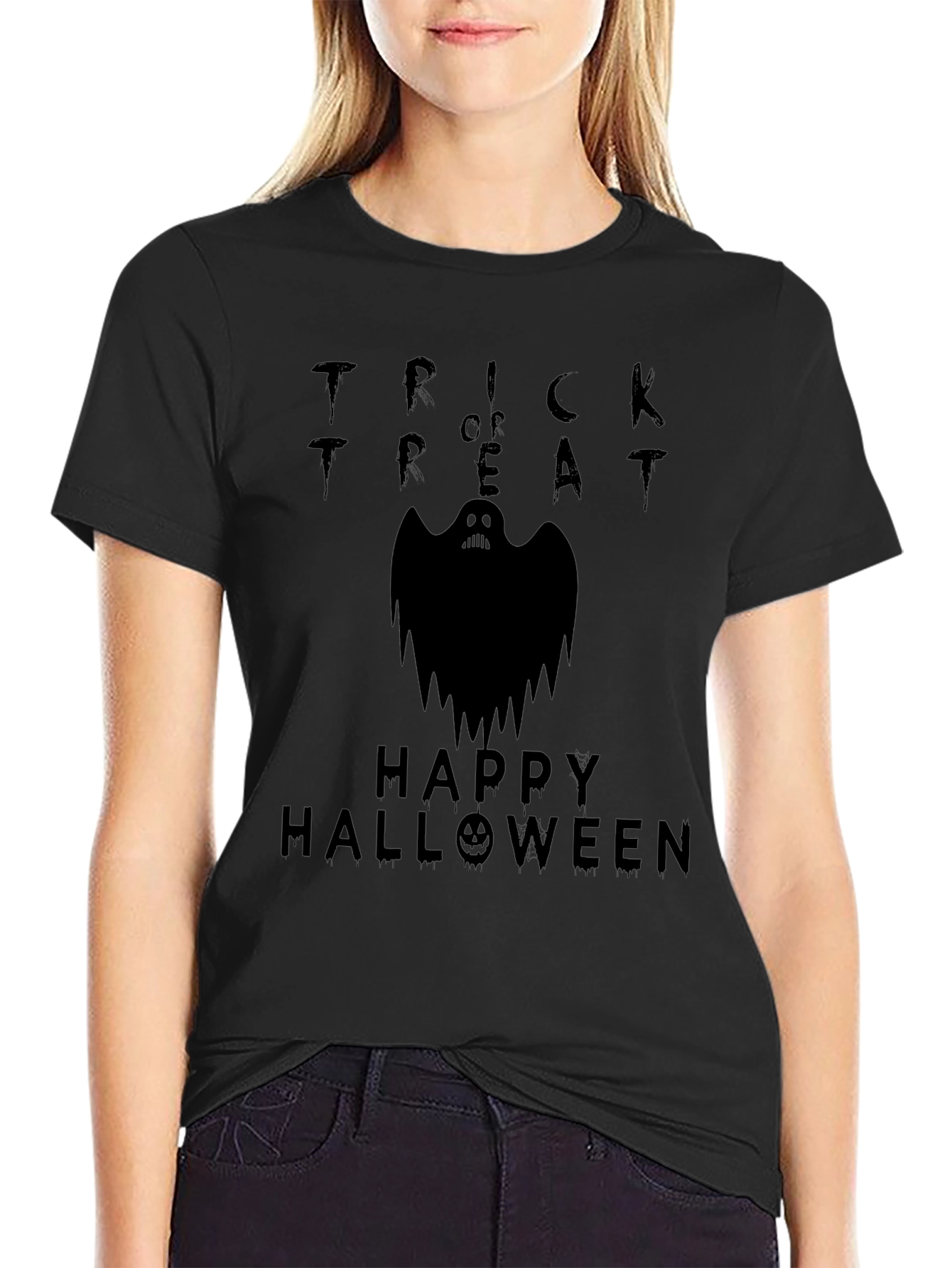 Happy Halloween Trick or Treat Ghost T-Shirt