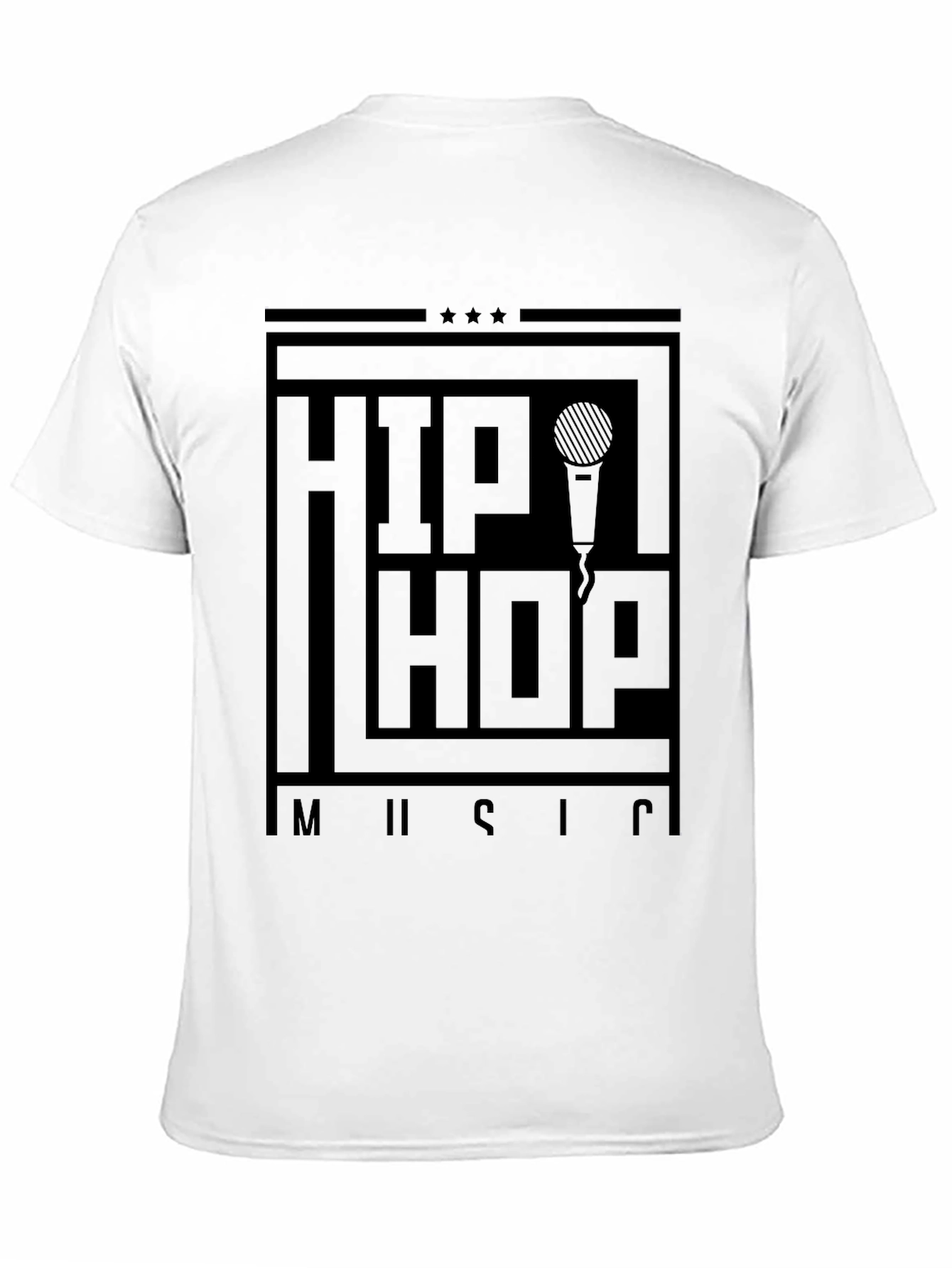 Hip Hop Music Graphic T-Shirt - Black