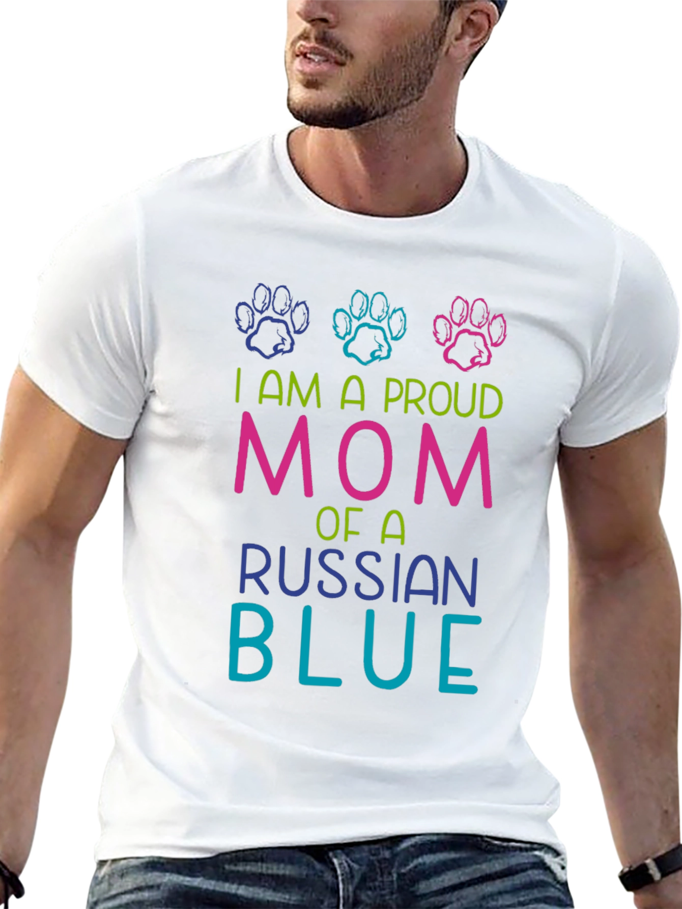 Proud Russian Blue Mom T-Shirt