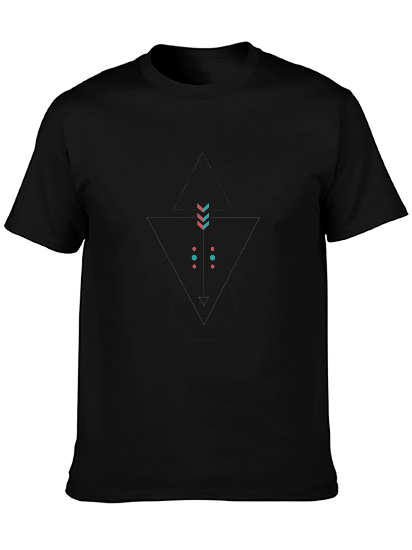 Geometric Triangle Tee - Modern Minimalist Design