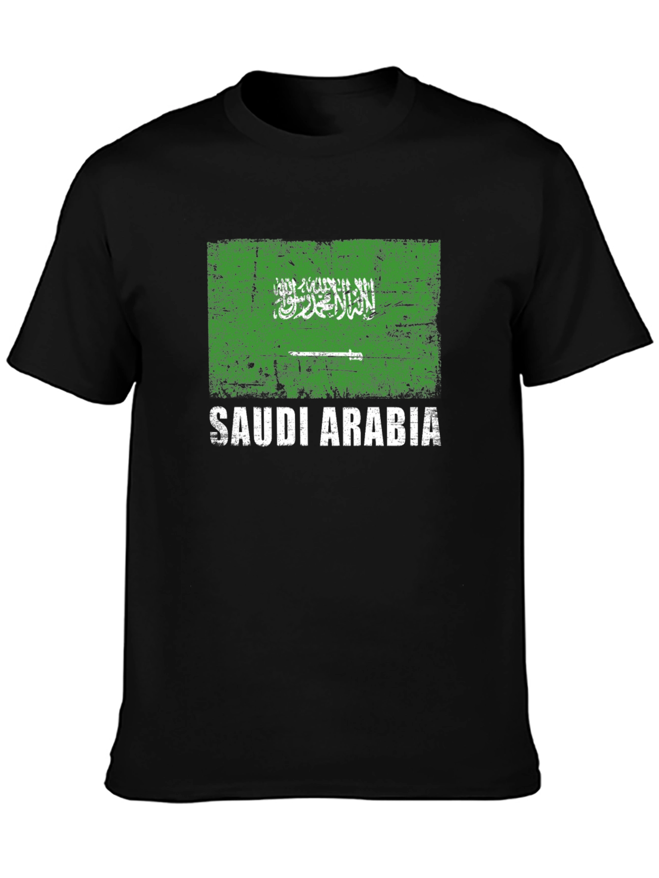 Saudi Arabia Flag T-Shirt - Distressed Design