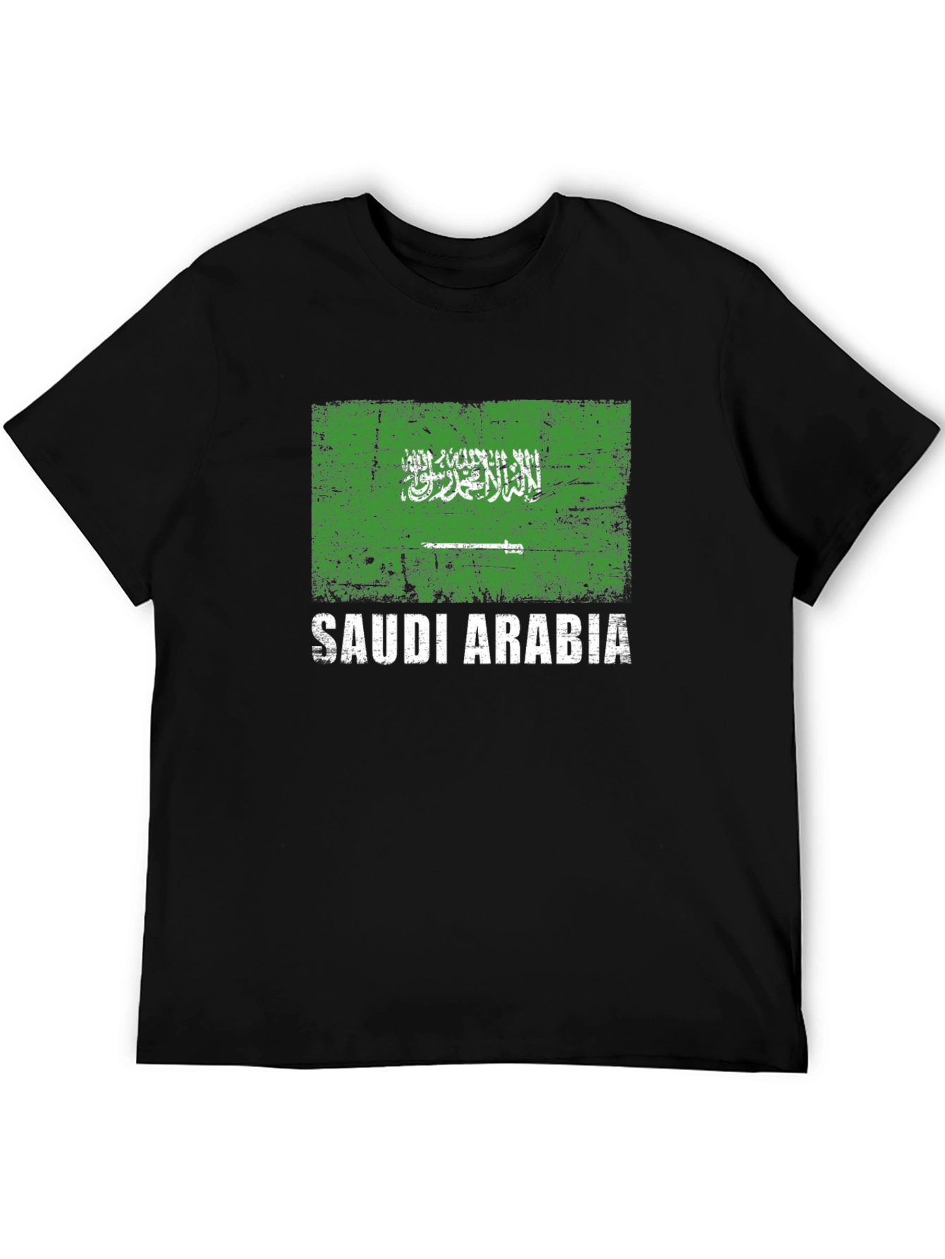 Saudi Arabia Flag T-Shirt - Distressed Design