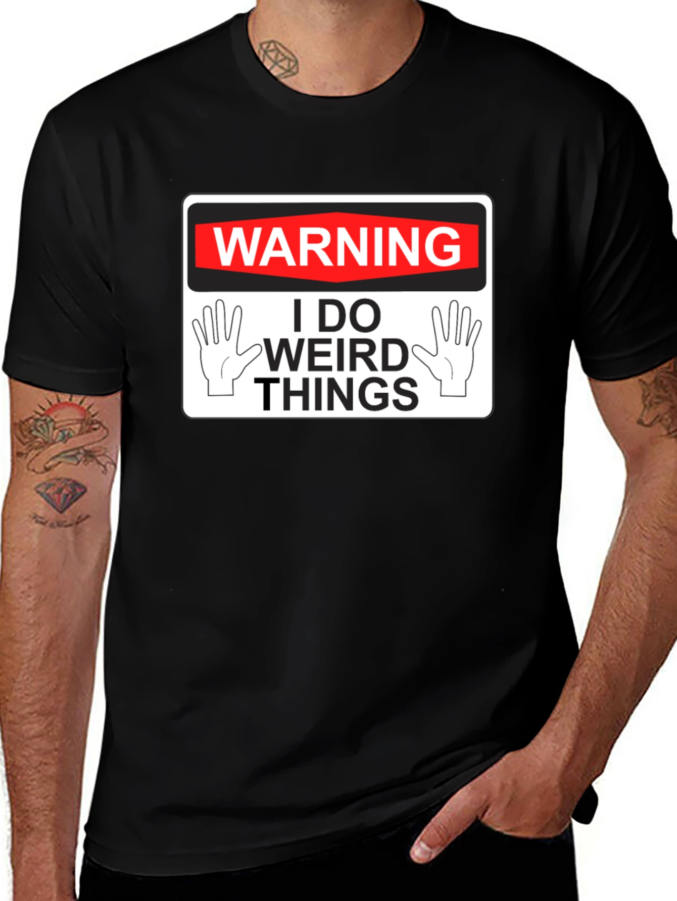 Warning: I Do Weird Things - Novelty Graphic T-Shirt