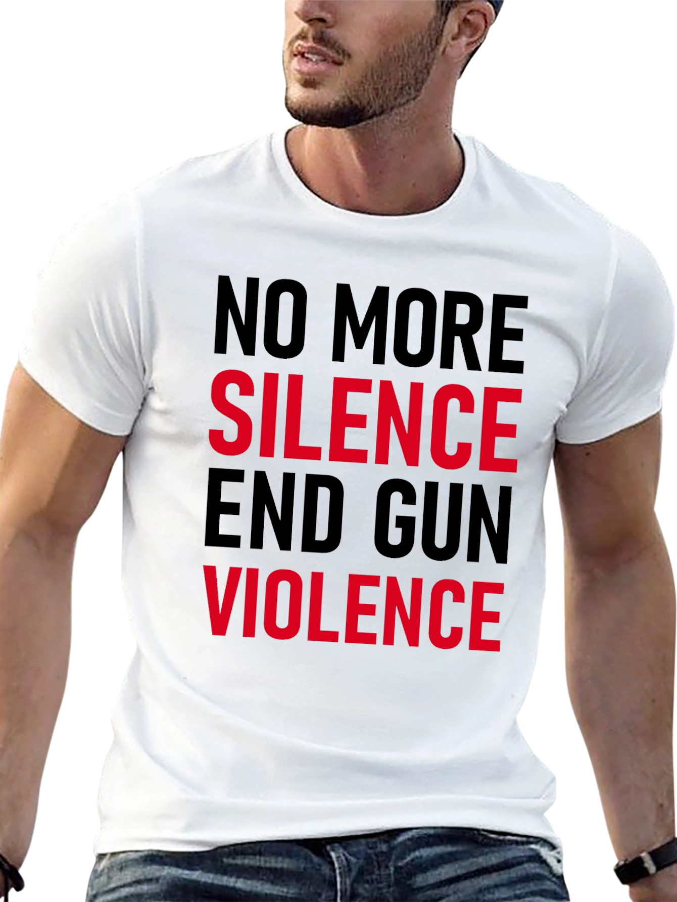 No More Silence End Gun Violence Graphic Tee