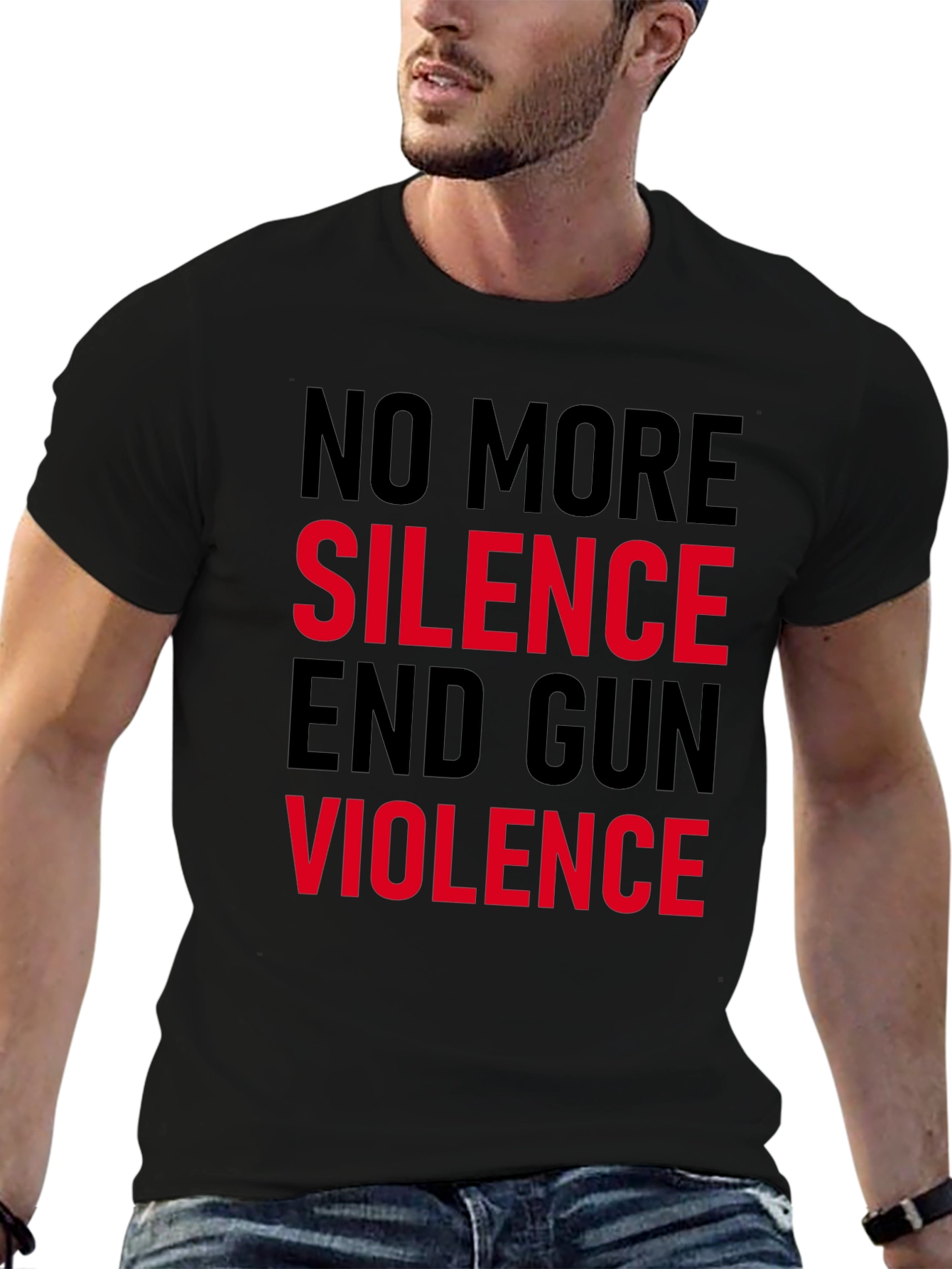 No More Silence End Gun Violence Graphic Tee