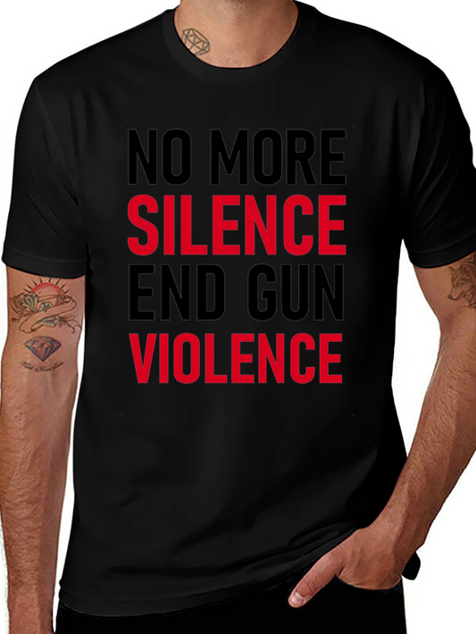No More Silence End Gun Violence Graphic Tee