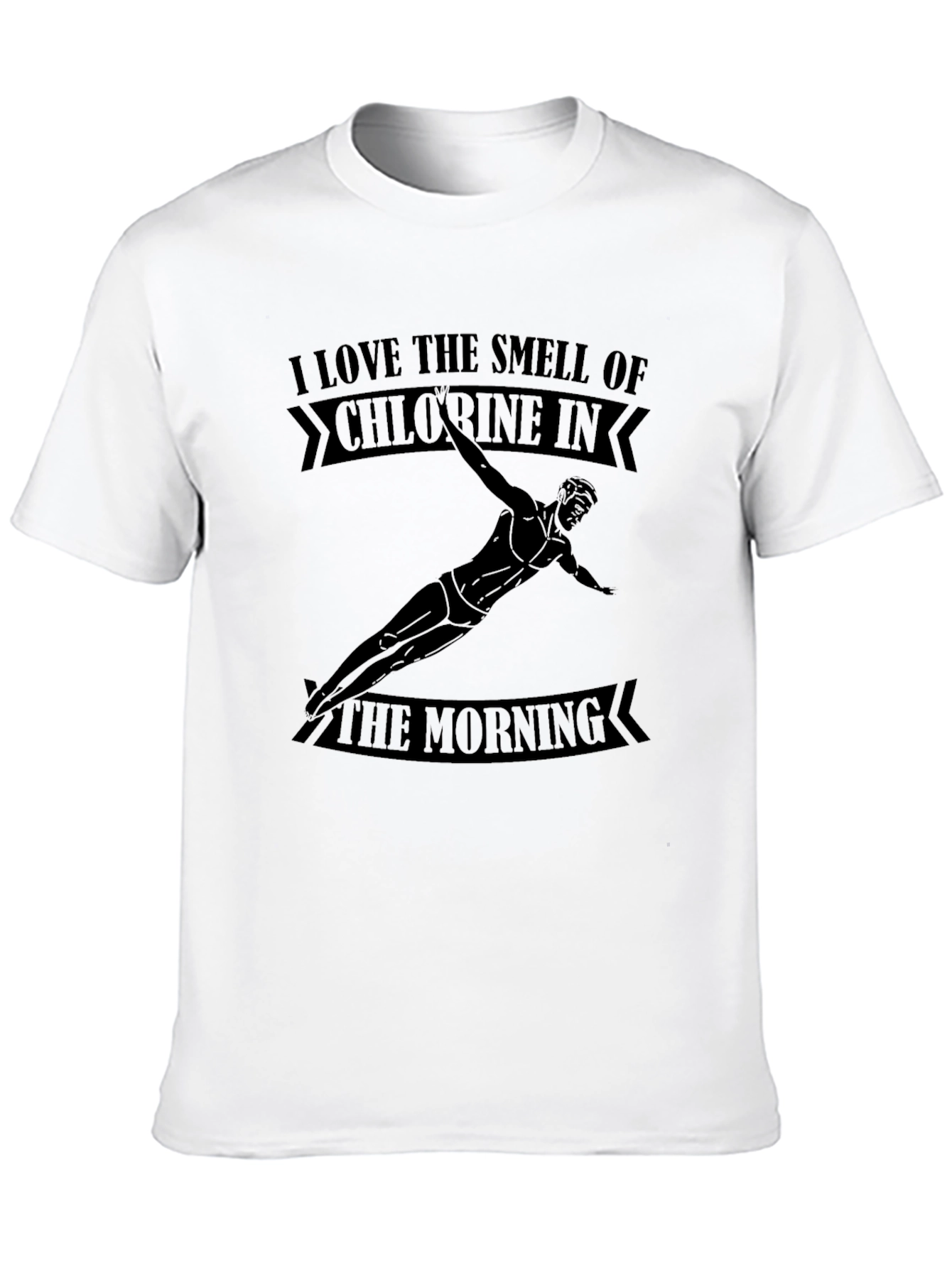 Chlorine Smell Funny Swimmer T-Shirt - Black