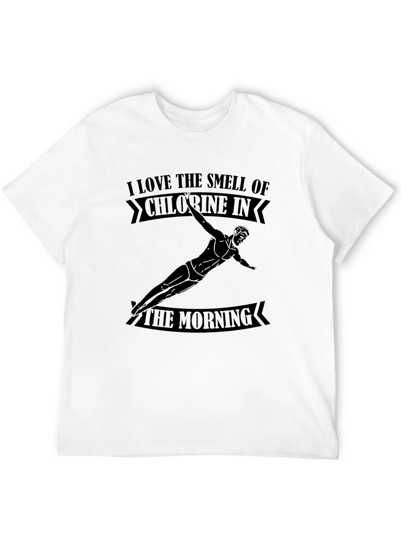 Chlorine Smell Funny Swimmer T-Shirt - Black