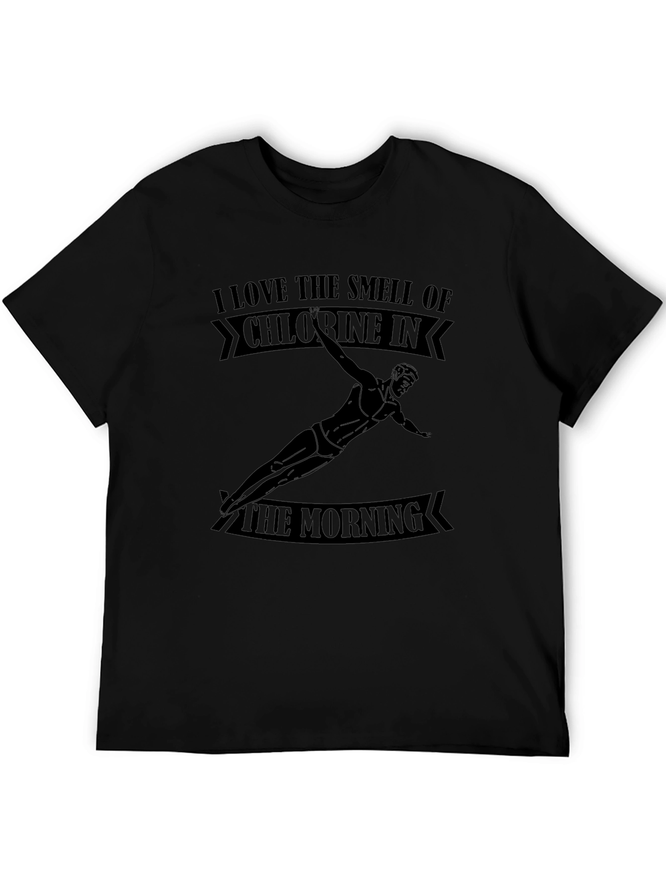 Chlorine Smell Funny Swimmer T-Shirt - Black