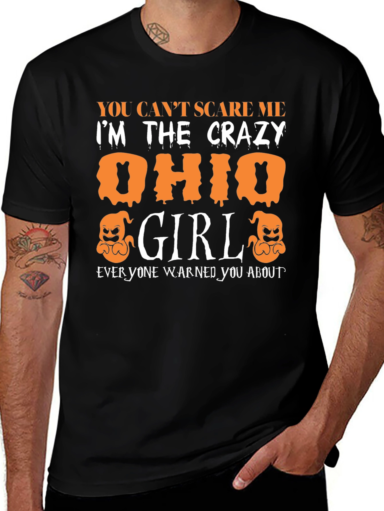 Crazy Ohio Girl Halloween Graphic Tee