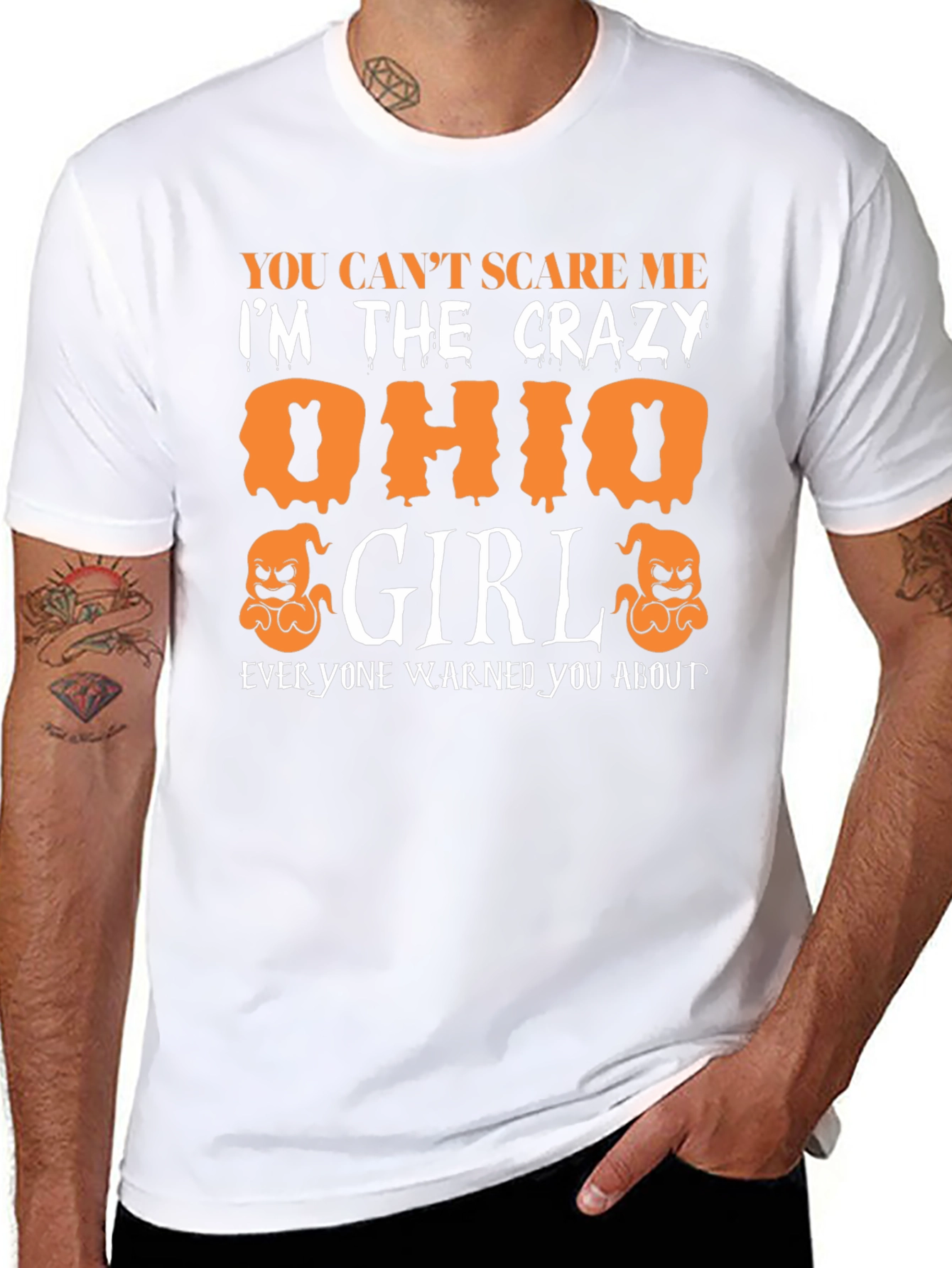 Crazy Ohio Girl Halloween Graphic Tee