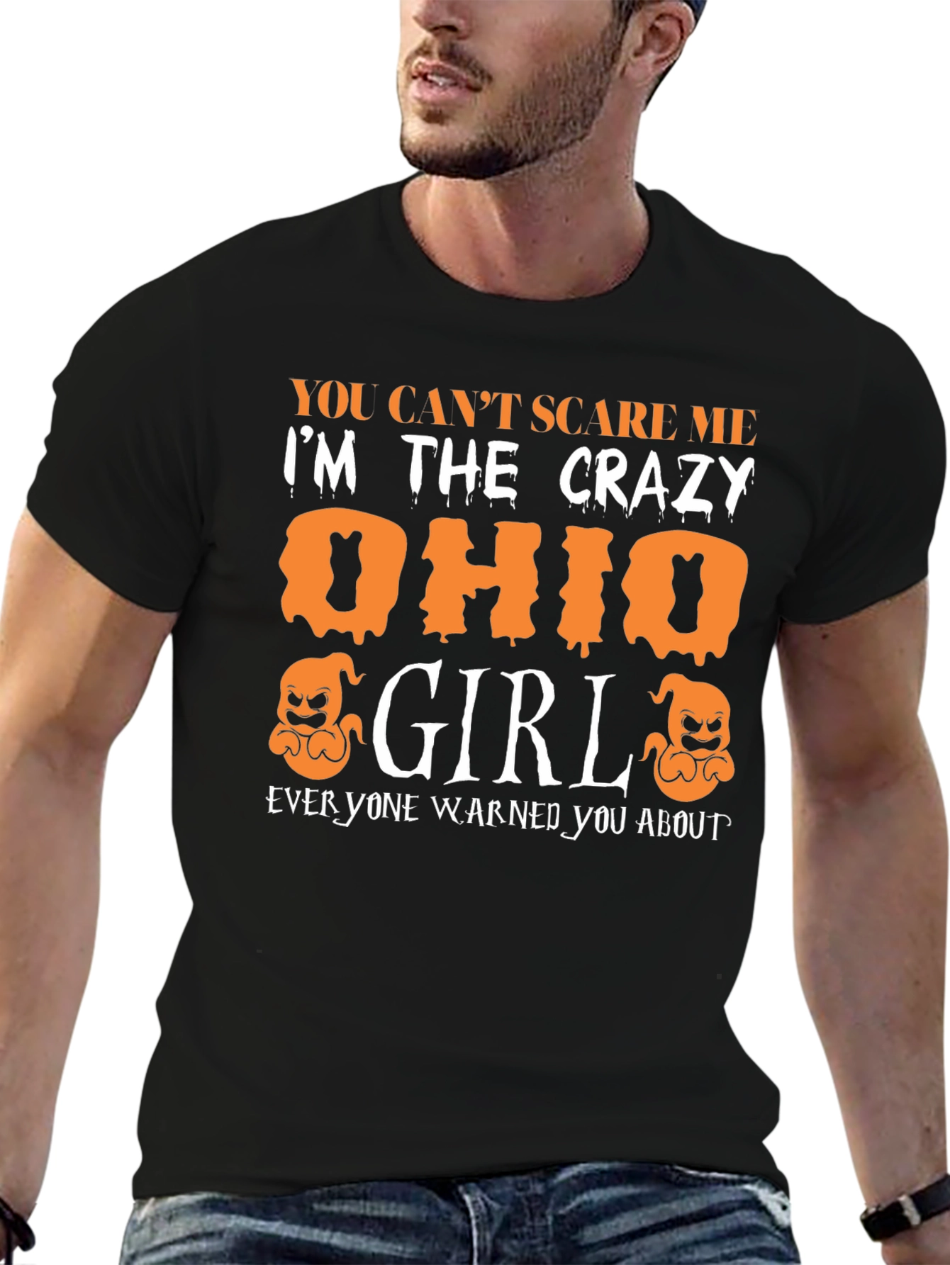Crazy Ohio Girl Halloween Graphic Tee