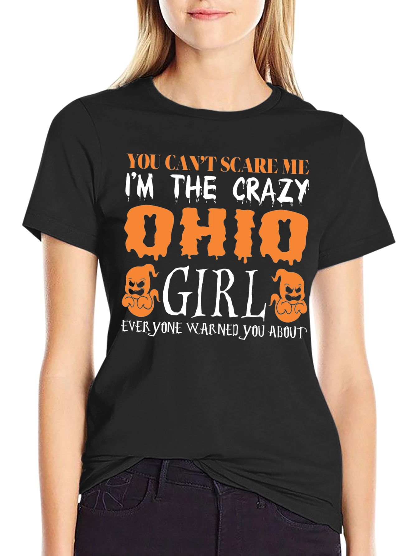 Crazy Ohio Girl Halloween Graphic Tee