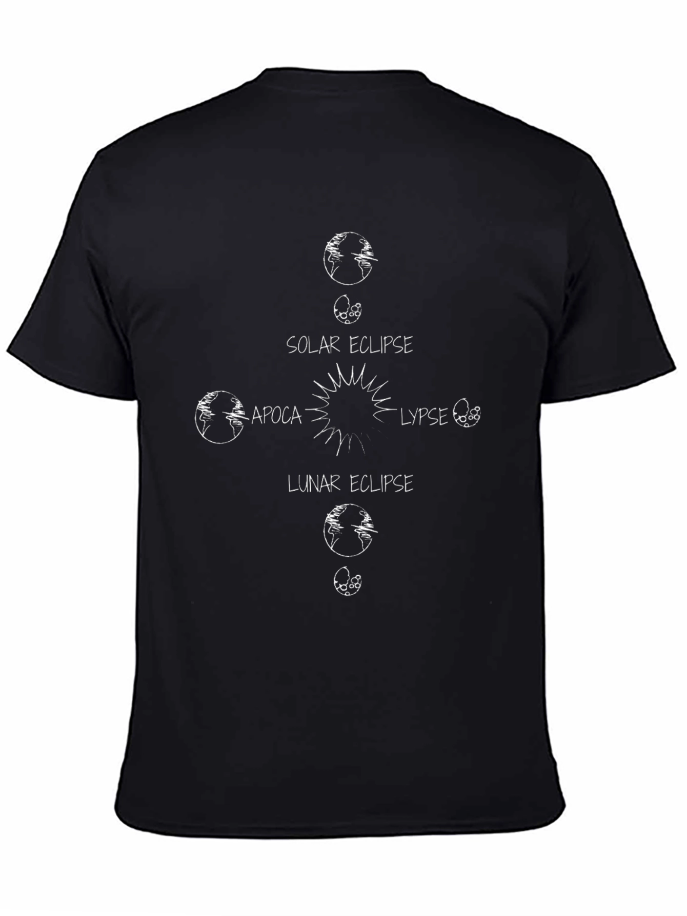 Solar and Lunar Eclipse Black T-Shirt