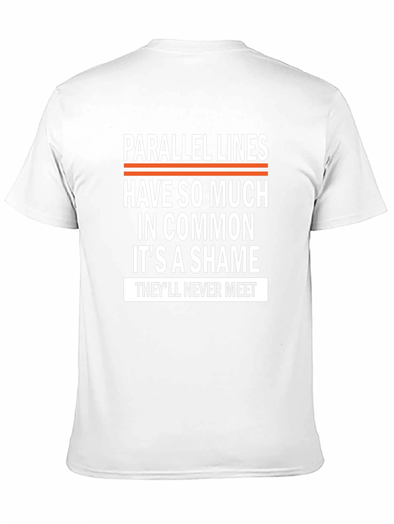 Parallel Lines Funny Humor Graphic T-Shirt
