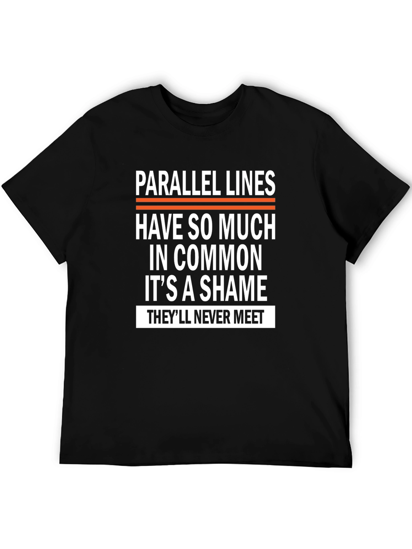 Parallel Lines Funny Humor Graphic T-Shirt