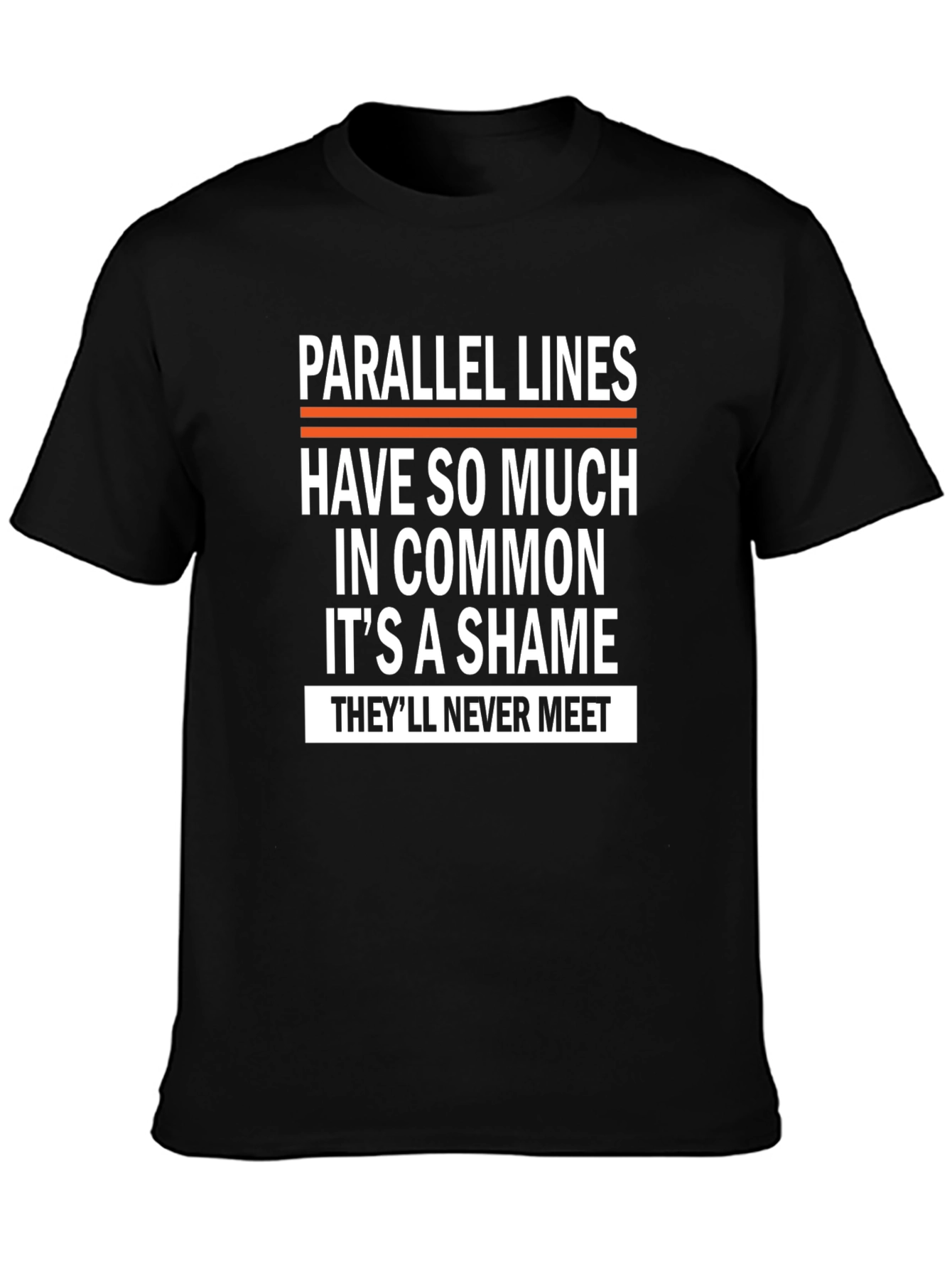 Parallel Lines Funny Humor Graphic T-Shirt