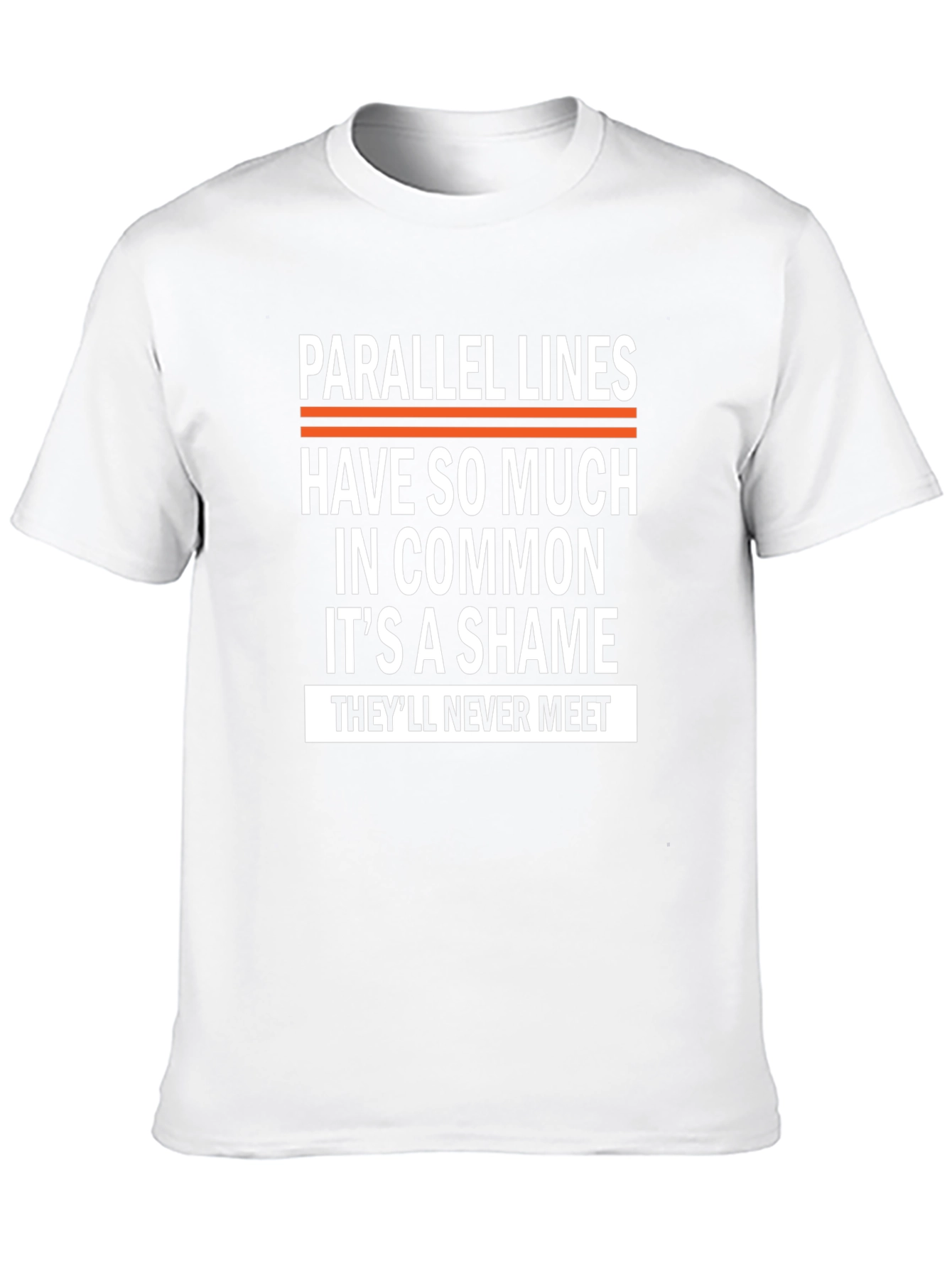 Parallel Lines Funny Humor Graphic T-Shirt