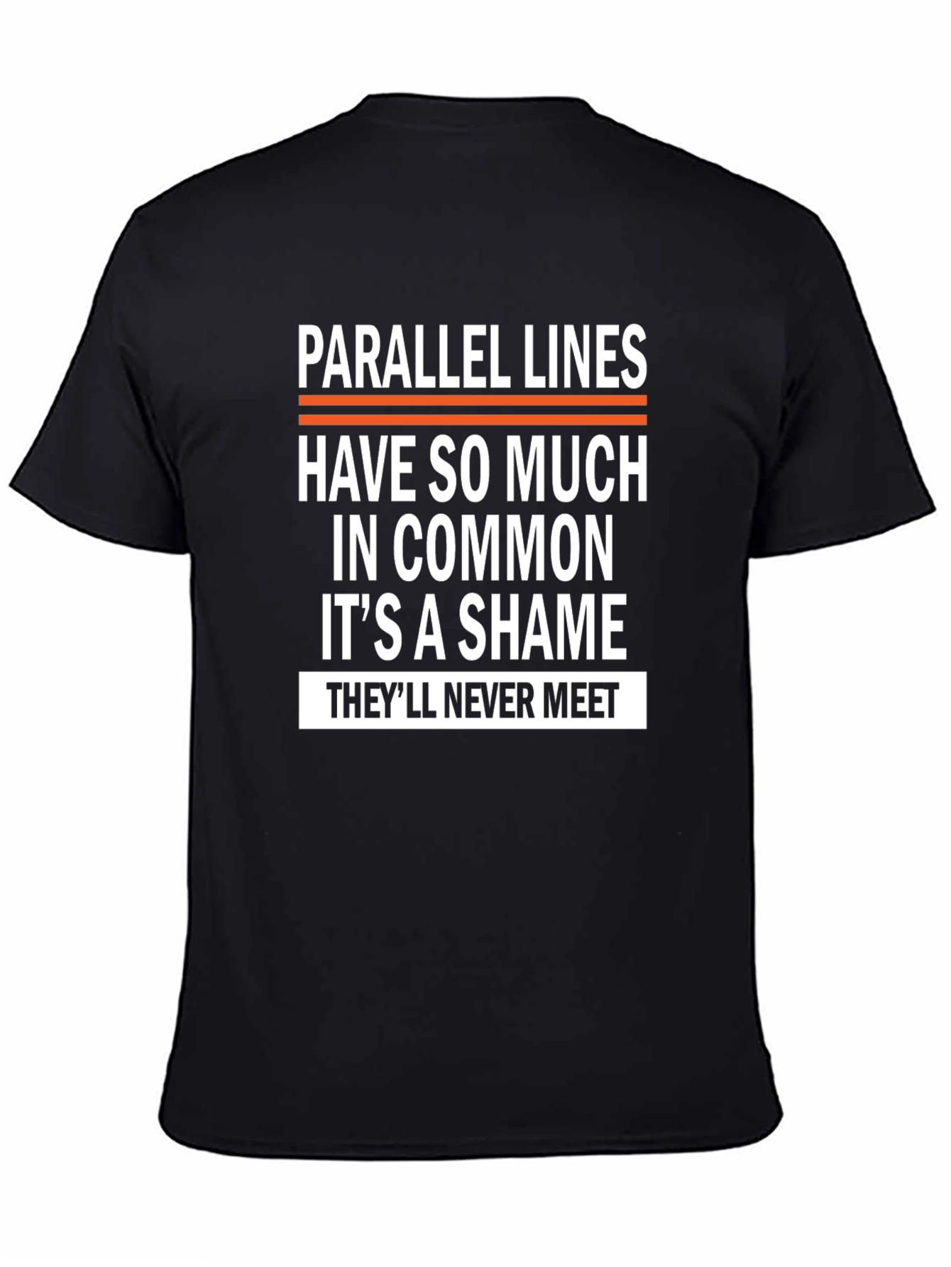 Parallel Lines Funny Humor Graphic T-Shirt