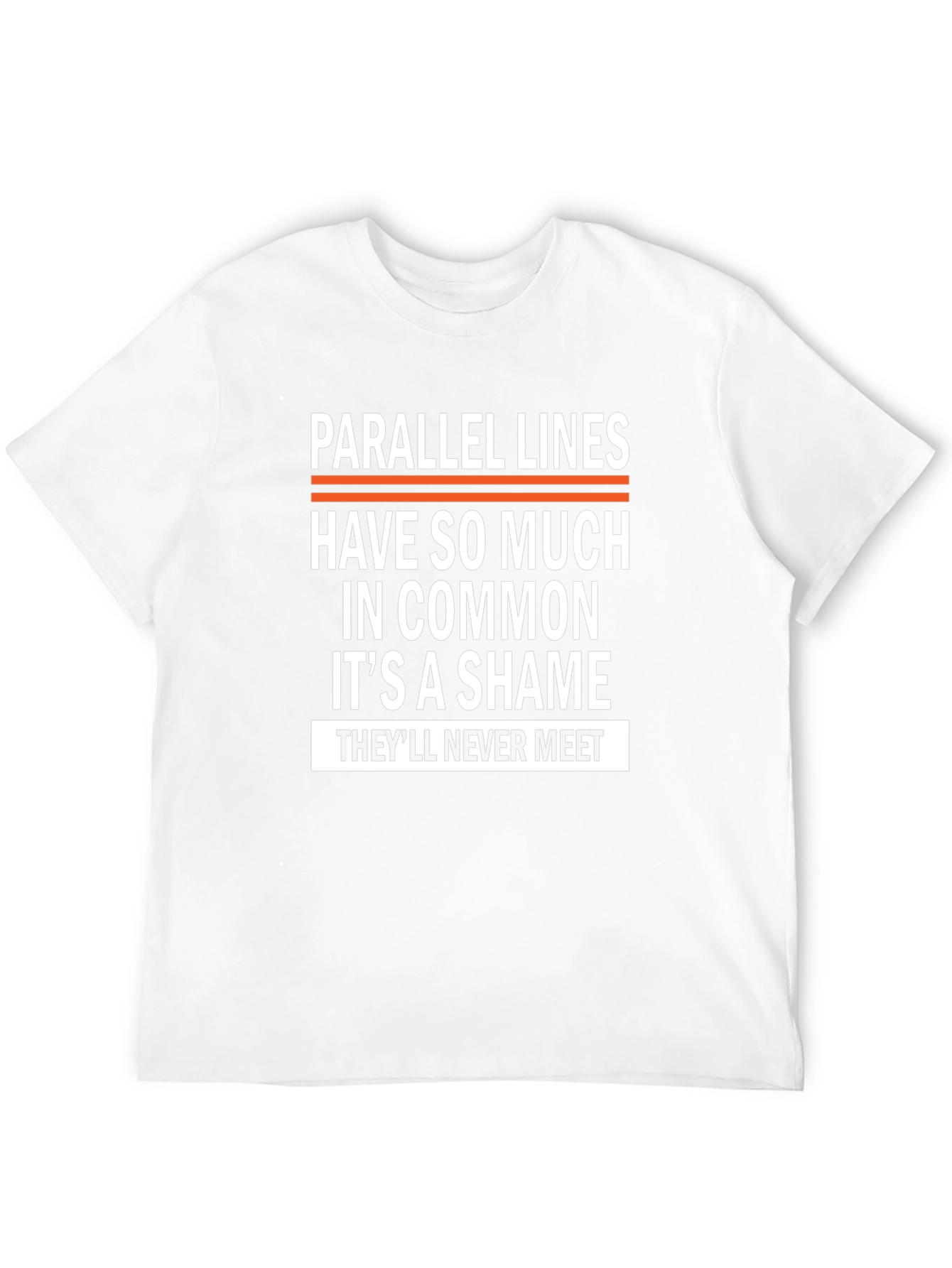 Parallel Lines Funny Humor Graphic T-Shirt