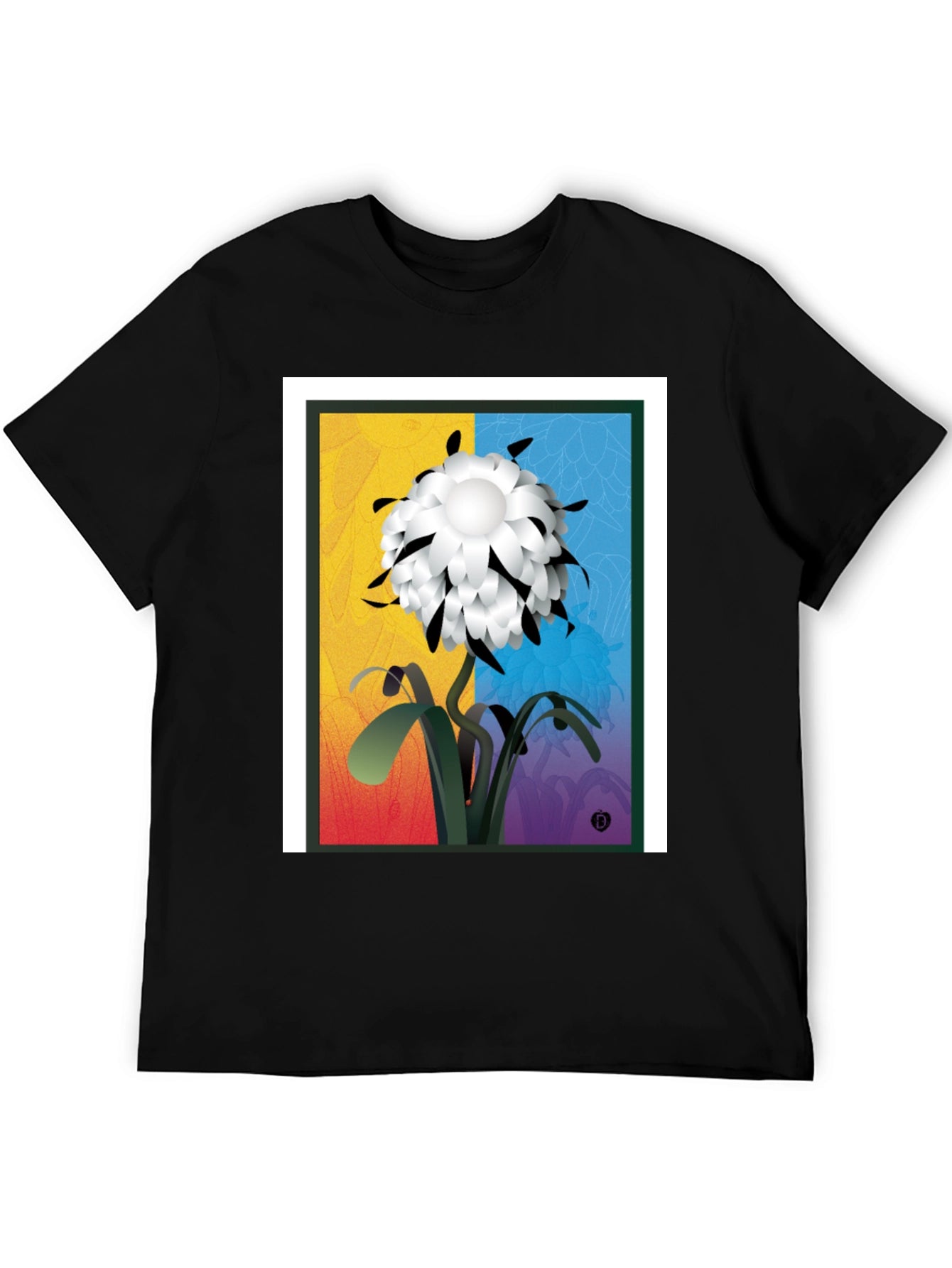 Abstract Flower Graphic Tee