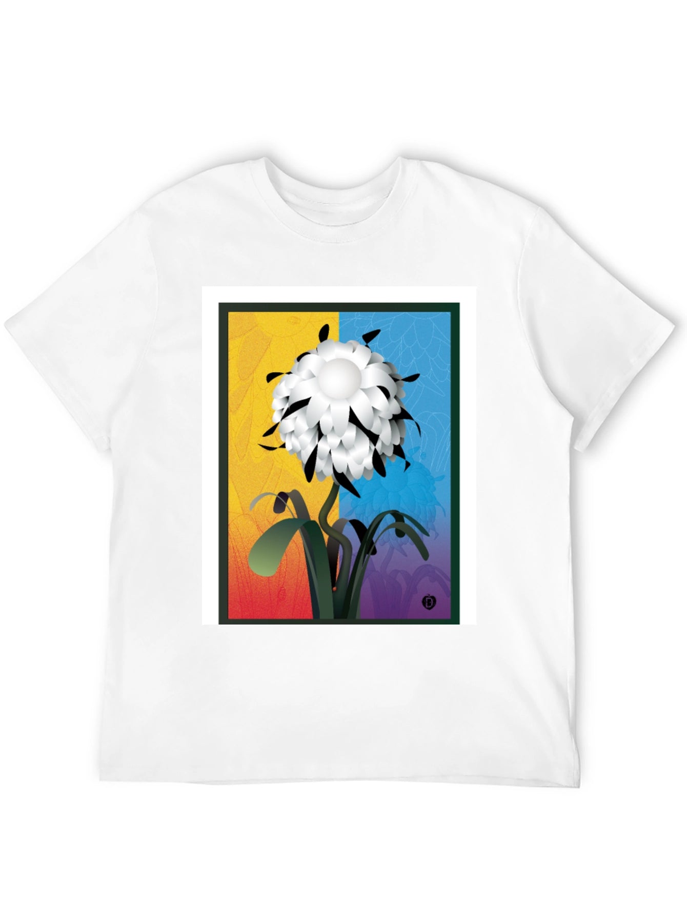 Abstract Flower Graphic Tee