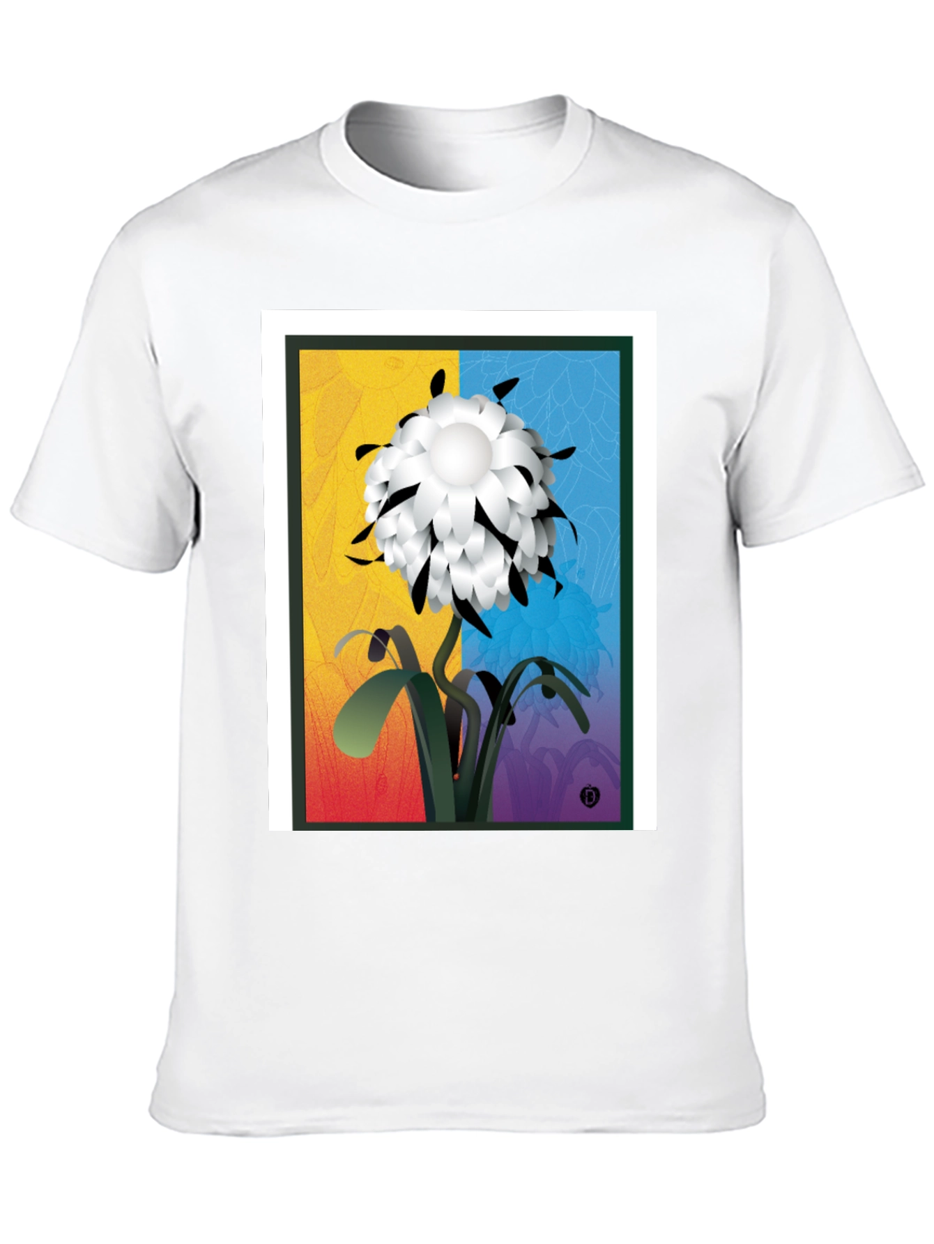 Abstract Flower Graphic Tee