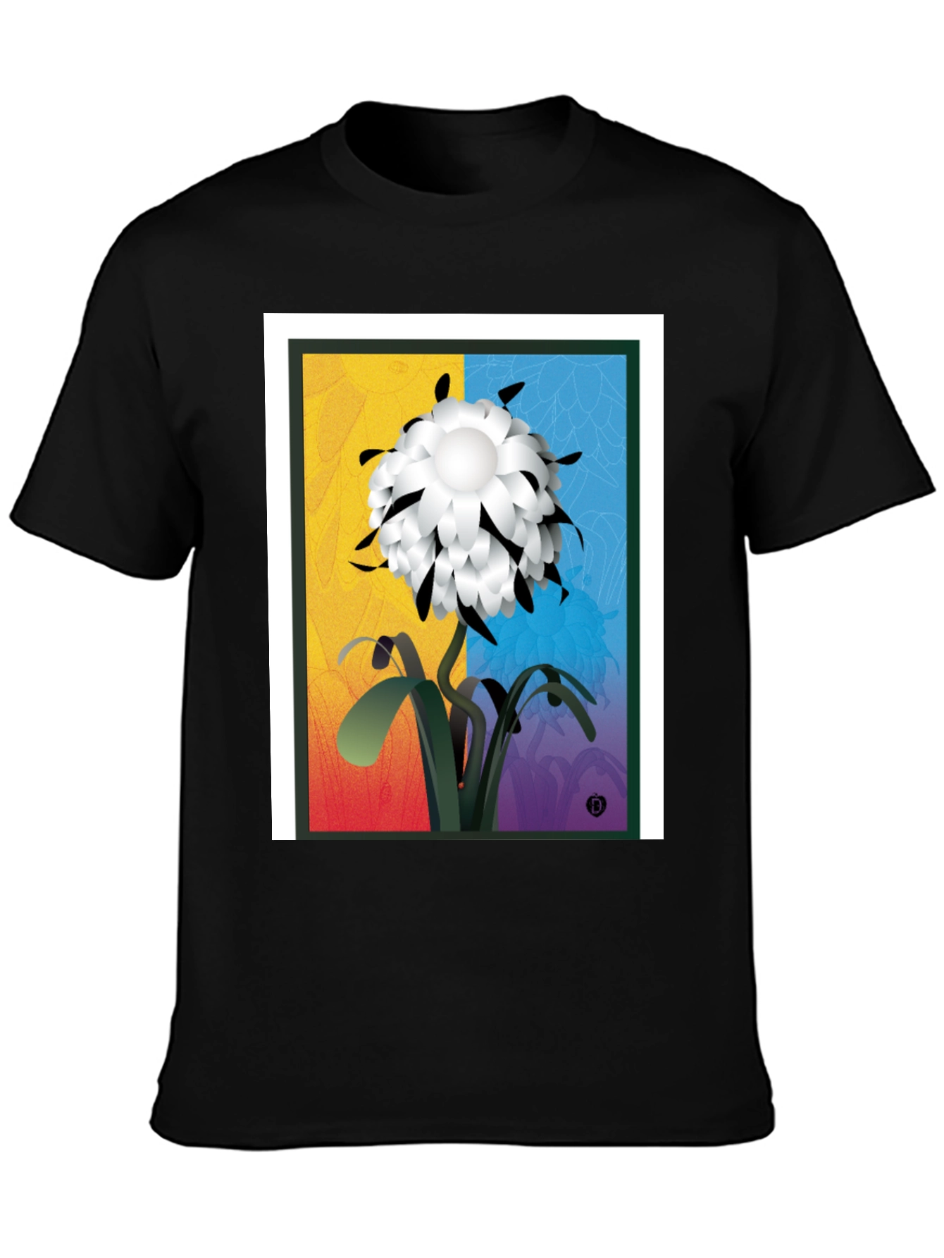 Abstract Flower Graphic Tee