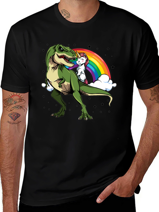 Dino Unicorn Rainbow Graphic Tee