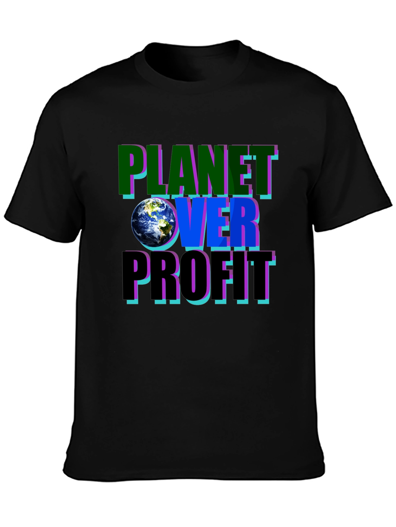 Planet Over Profit Graphic Tee - Eco-Conscious Fashion