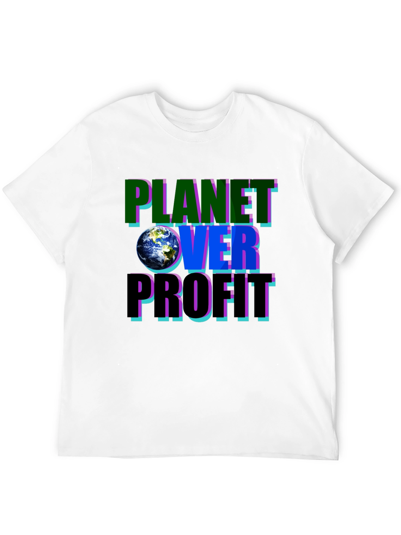 Planet Over Profit Graphic Tee - Eco-Conscious Fashion