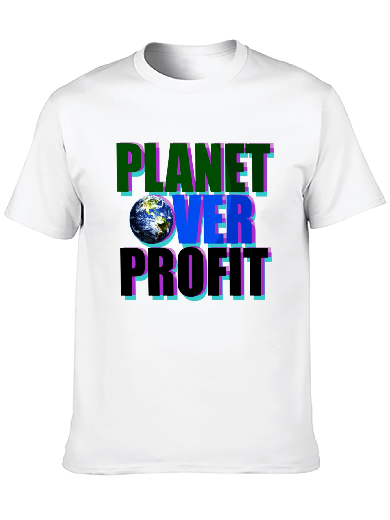 Planet Over Profit Graphic Tee - Eco-Conscious Fashion