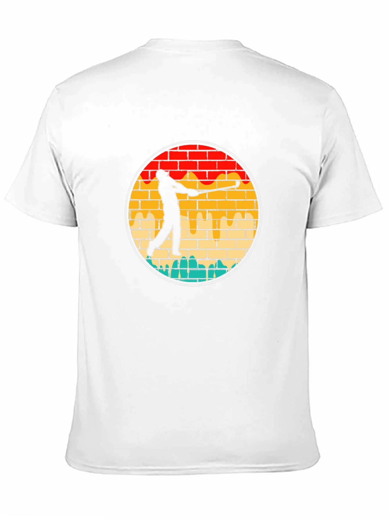 Golf Swing Brick Wall Graphic Tee - Black