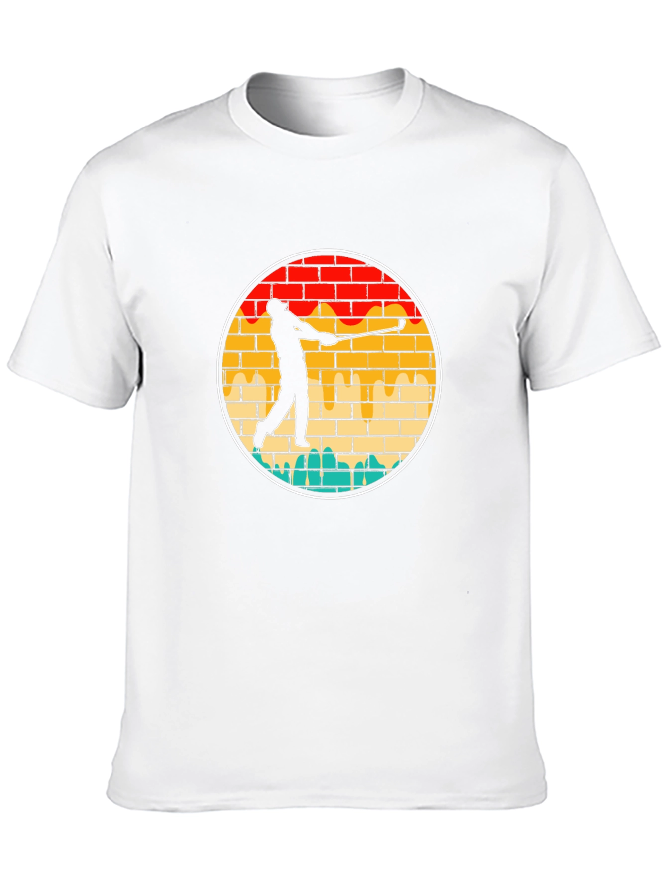 Golf Swing Brick Wall Graphic Tee - Black