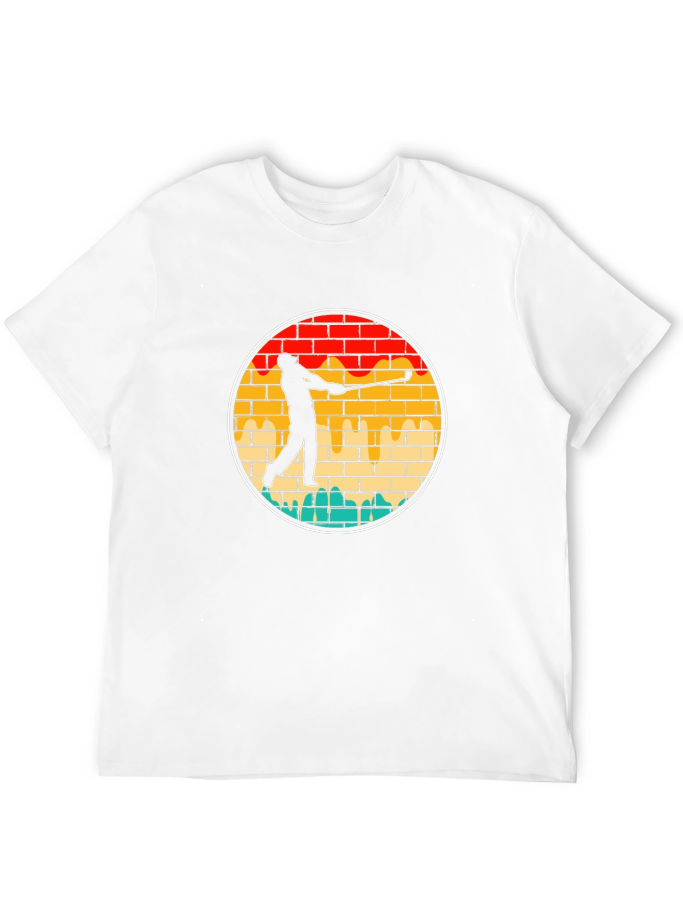 Golf Swing Brick Wall Graphic Tee - Black