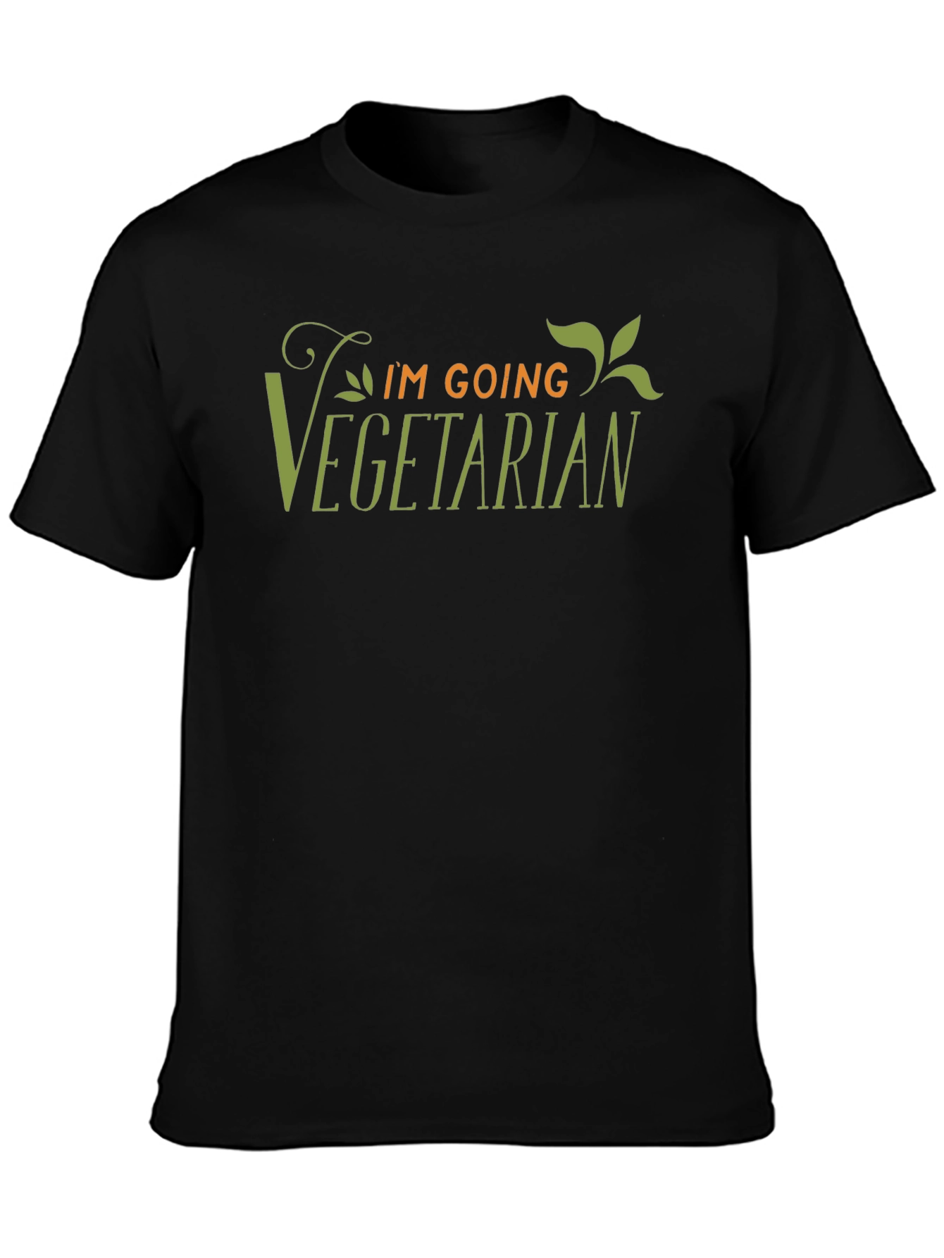 Im Going Vegetarian T-Shirt - Black Cotton Tee