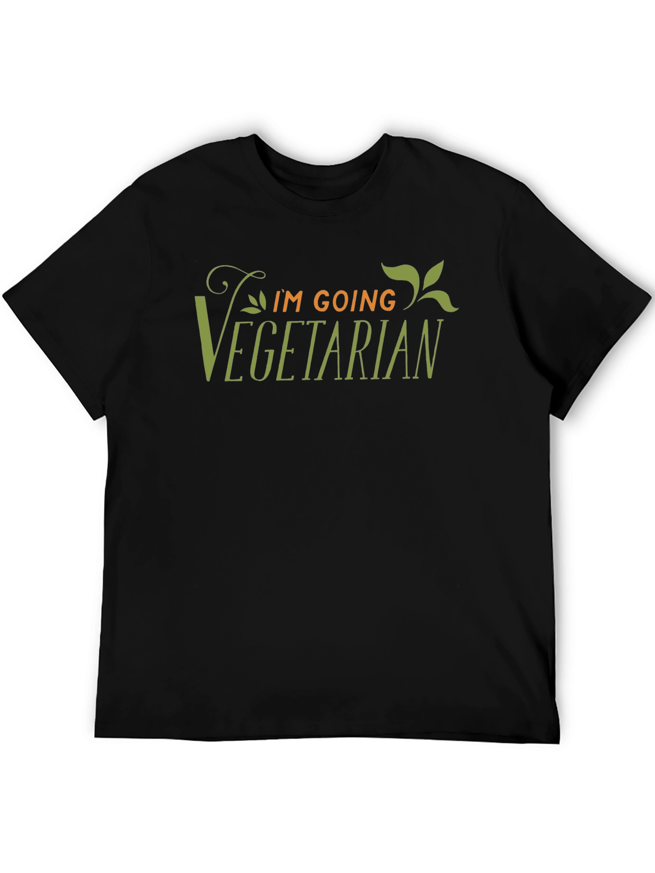 Im Going Vegetarian T-Shirt - Black Cotton Tee