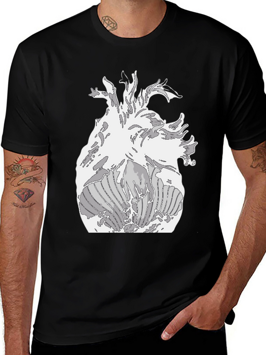 Anatomical Heart Graphic Tee - Black
