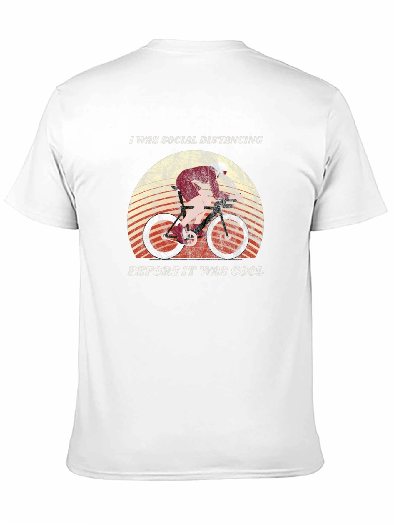 Social Distancing Cyclist Black Graphic Tee