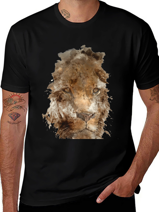 Lion Graphic T-Shirt - Black