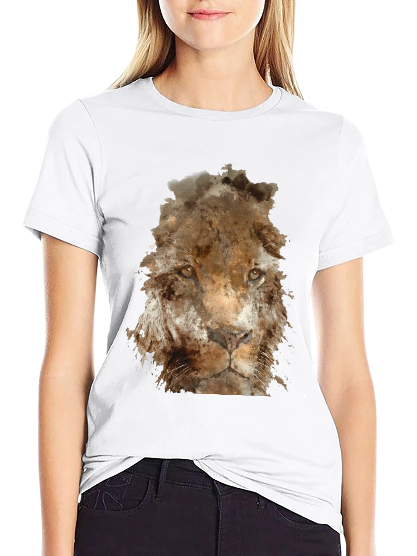Lion Graphic T-Shirt - Black